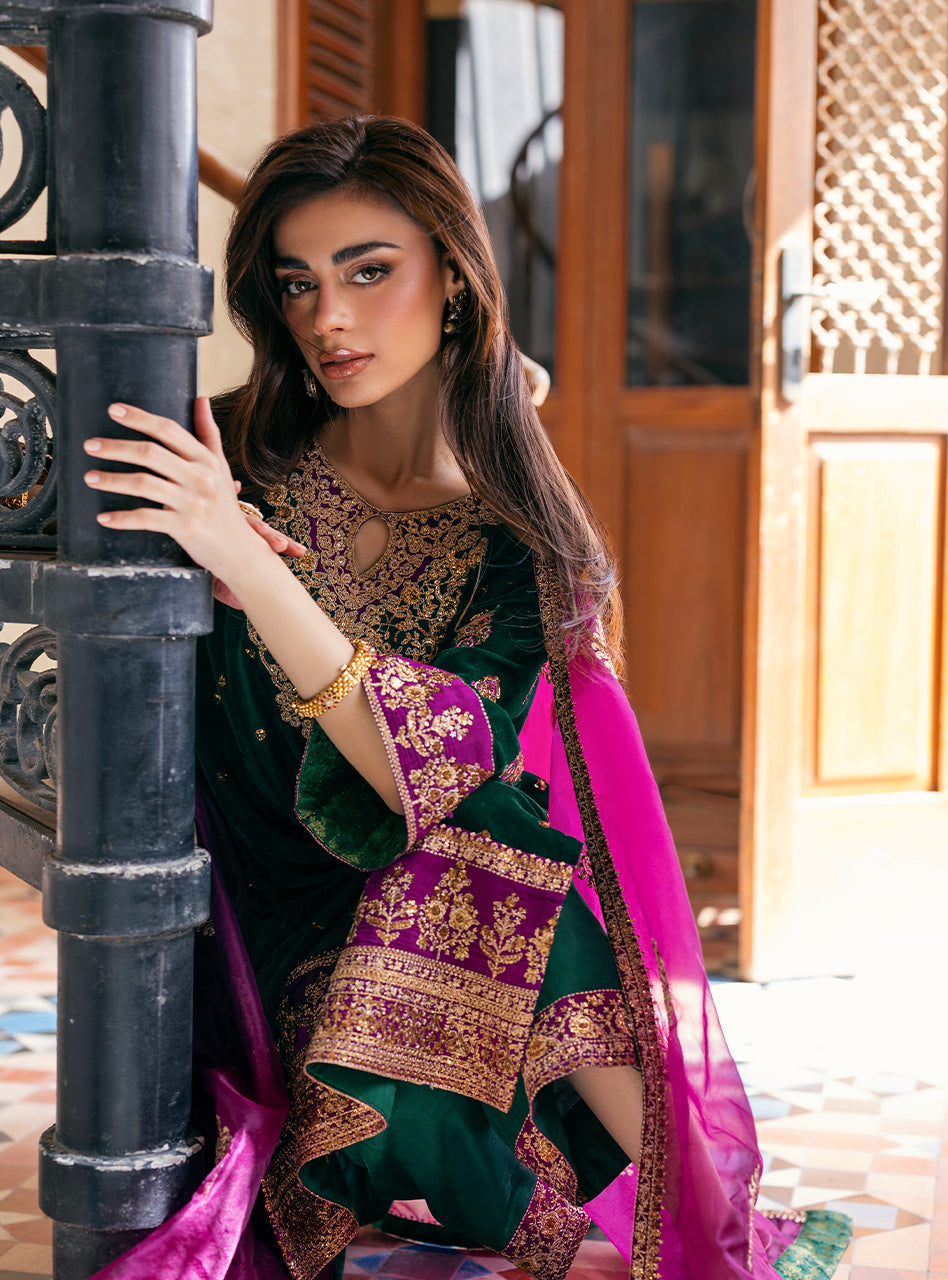 Esha | Velvet Unstitched '25 | Zainab Chottani