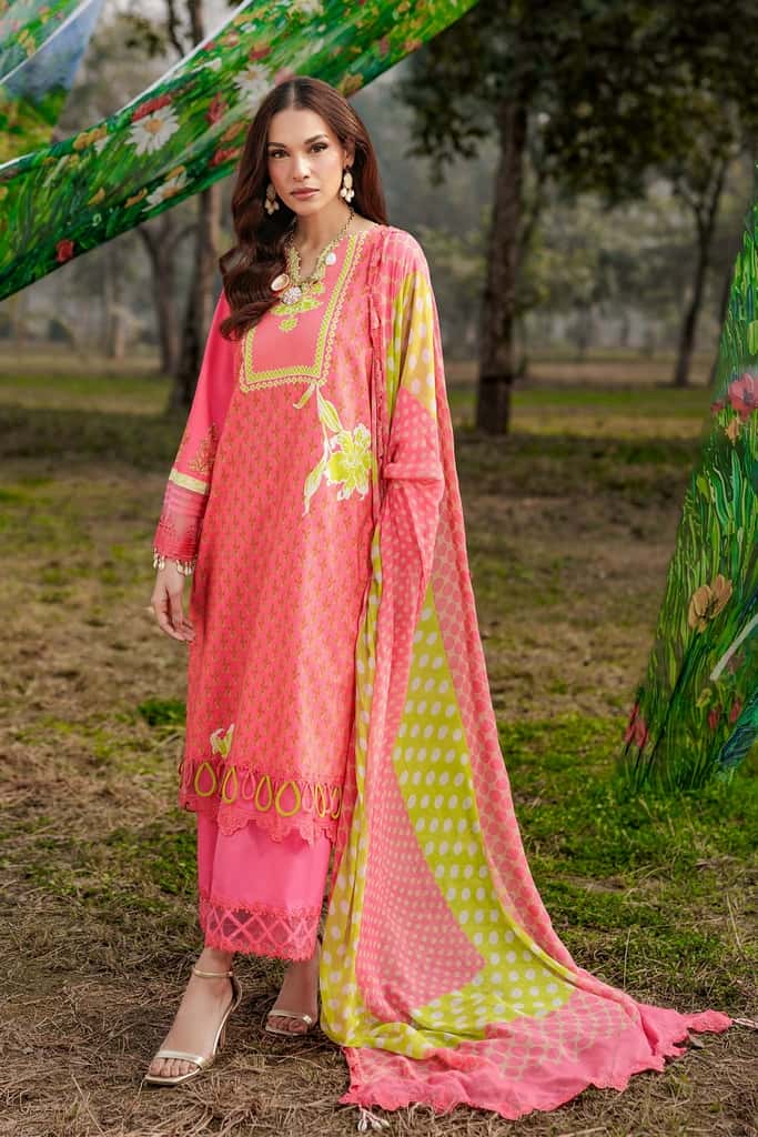 3-PC Unstitched Embroidered Lawn Collection CC6-18 | combination-vol-2-2026 | CHARIZMA