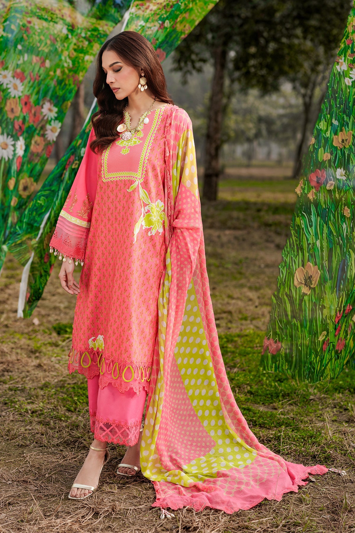 3-PC Unstitched Embroidered Lawn Collection CC6-18 | combination-vol-2-2026 | CHARIZMA