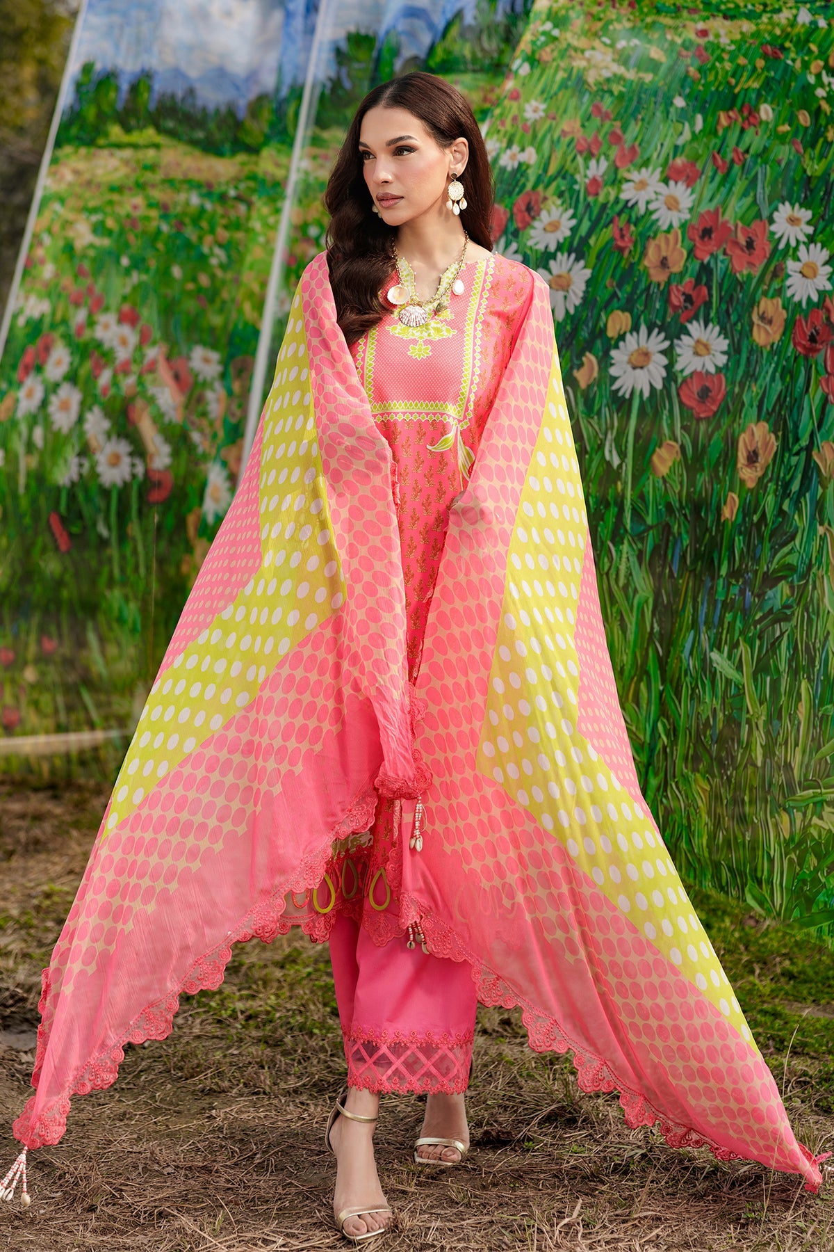 3-PC Unstitched Embroidered Lawn Collection CC6-18 | combination-vol-2-2026 | CHARIZMA