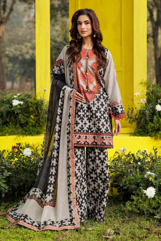 3-PC Unstitched Embroidered Lawn Collection CC6-13 | combination-vol-2-2026 | CHARIZMA