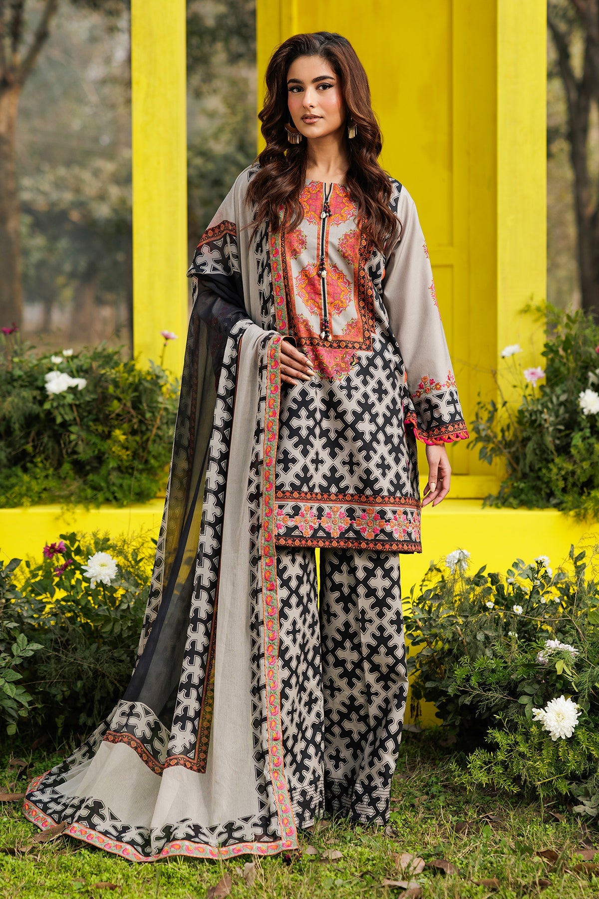3-PC Unstitched Embroidered Lawn Collection CC6-13 | combination-vol-2-2026 | CHARIZMA