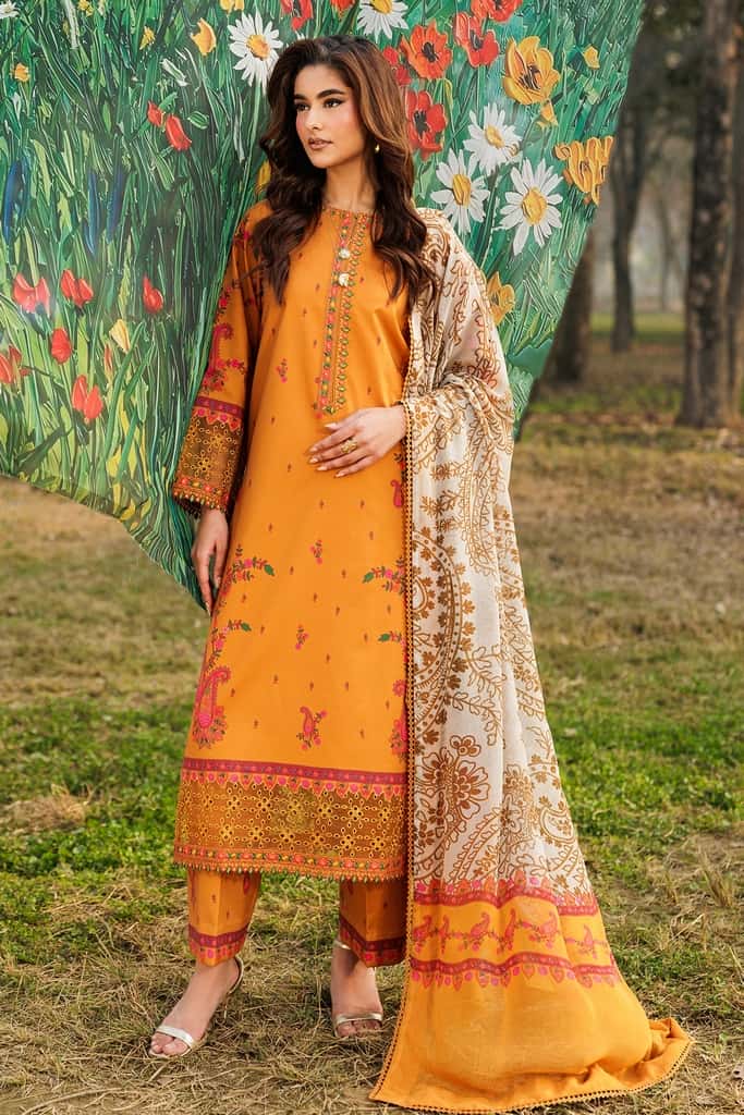 3-PC Unstitched Embroidered Lawn Collection CC6-14 | combination-vol-2-2026 | CHARIZMA