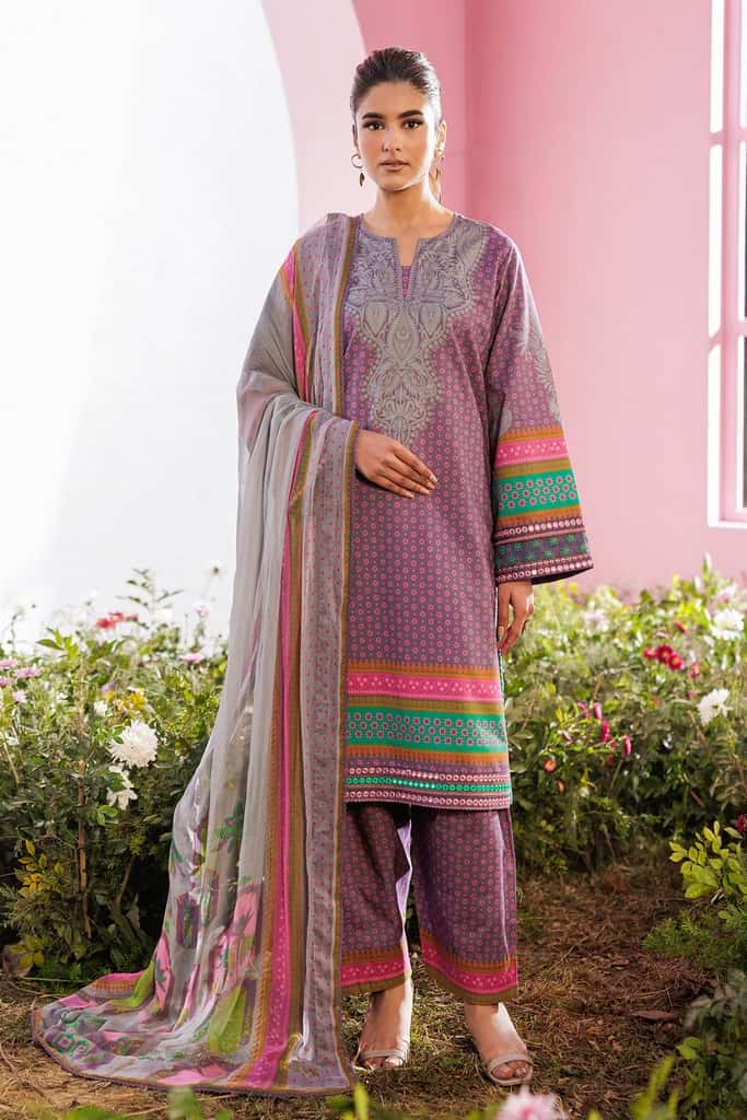 3-PC Unstitched Embroidered Lawn Collection CC6-17 | combination-vol-2-2026 | CHARIZMA