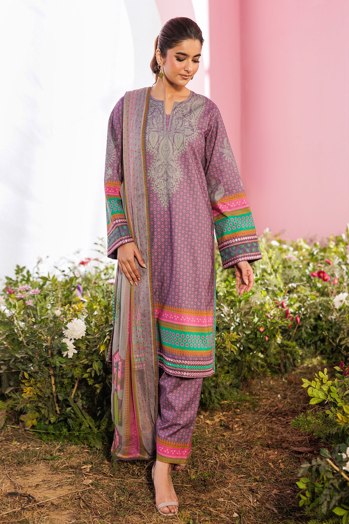 3-PC Unstitched Embroidered Lawn Collection CC6-17 | combination-vol-2-2026 | CHARIZMA