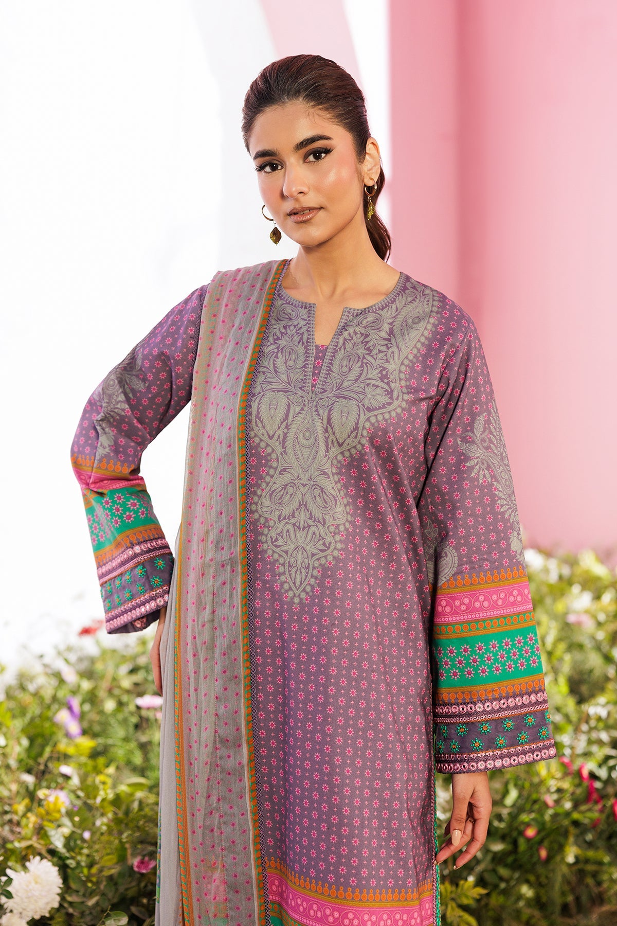 3-PC Unstitched Embroidered Lawn Collection CC6-17 | combination-vol-2-2026 | CHARIZMA