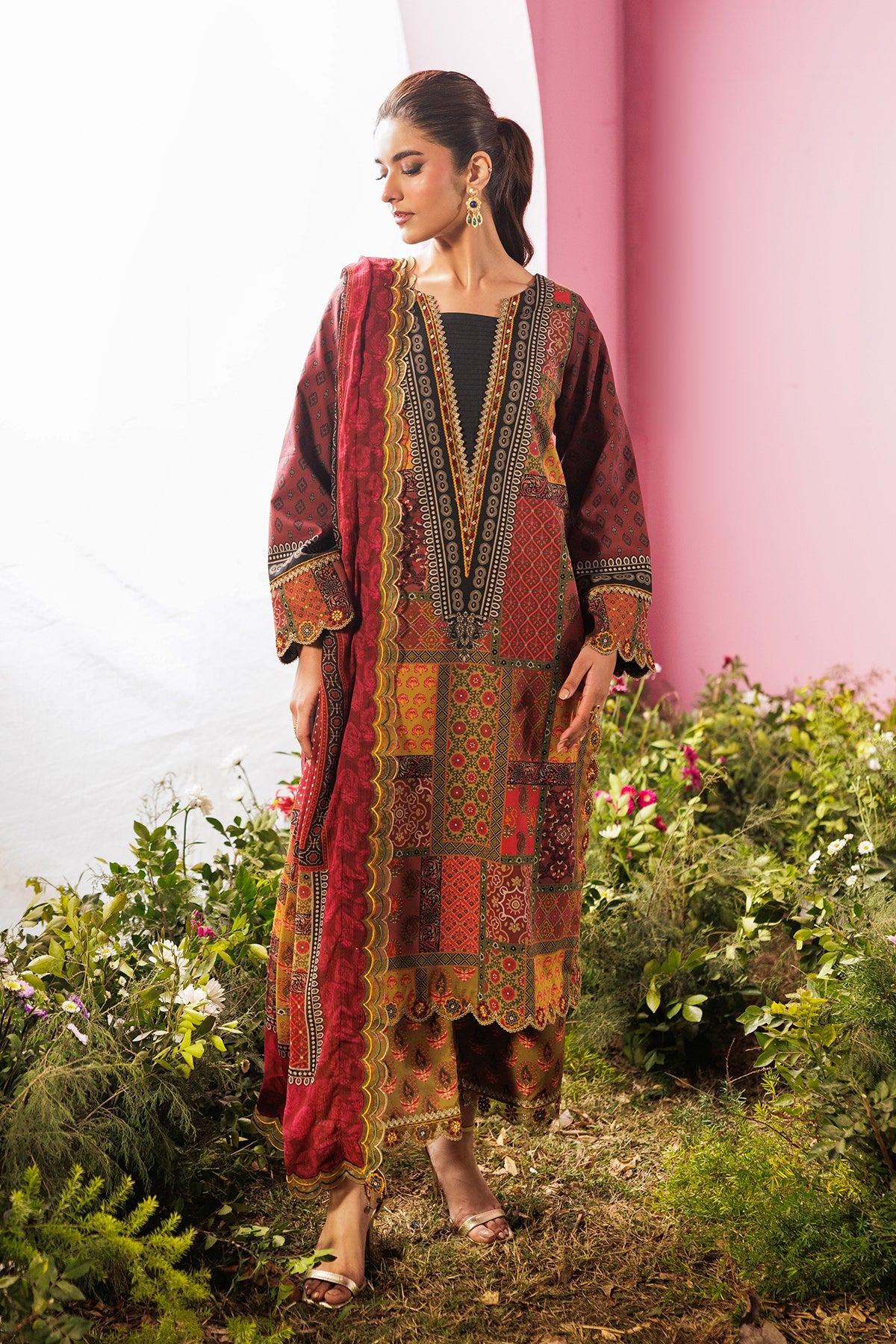 3-PC Unstitched Embroidered Lawn Collection CC6-16 | combination-vol-2-2026 | CHARIZMA