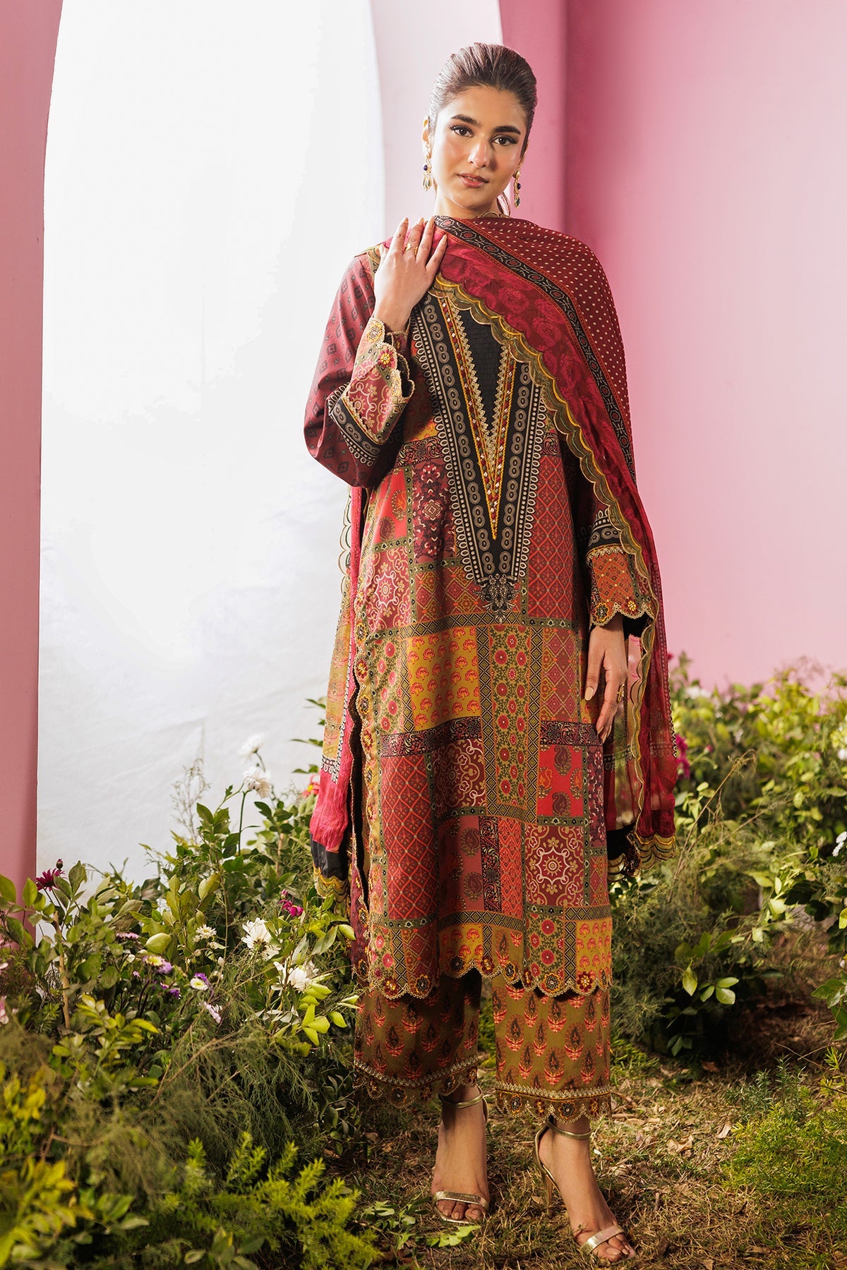 3-PC Unstitched Embroidered Lawn Collection CC6-16 | combination-vol-2-2026 | CHARIZMA