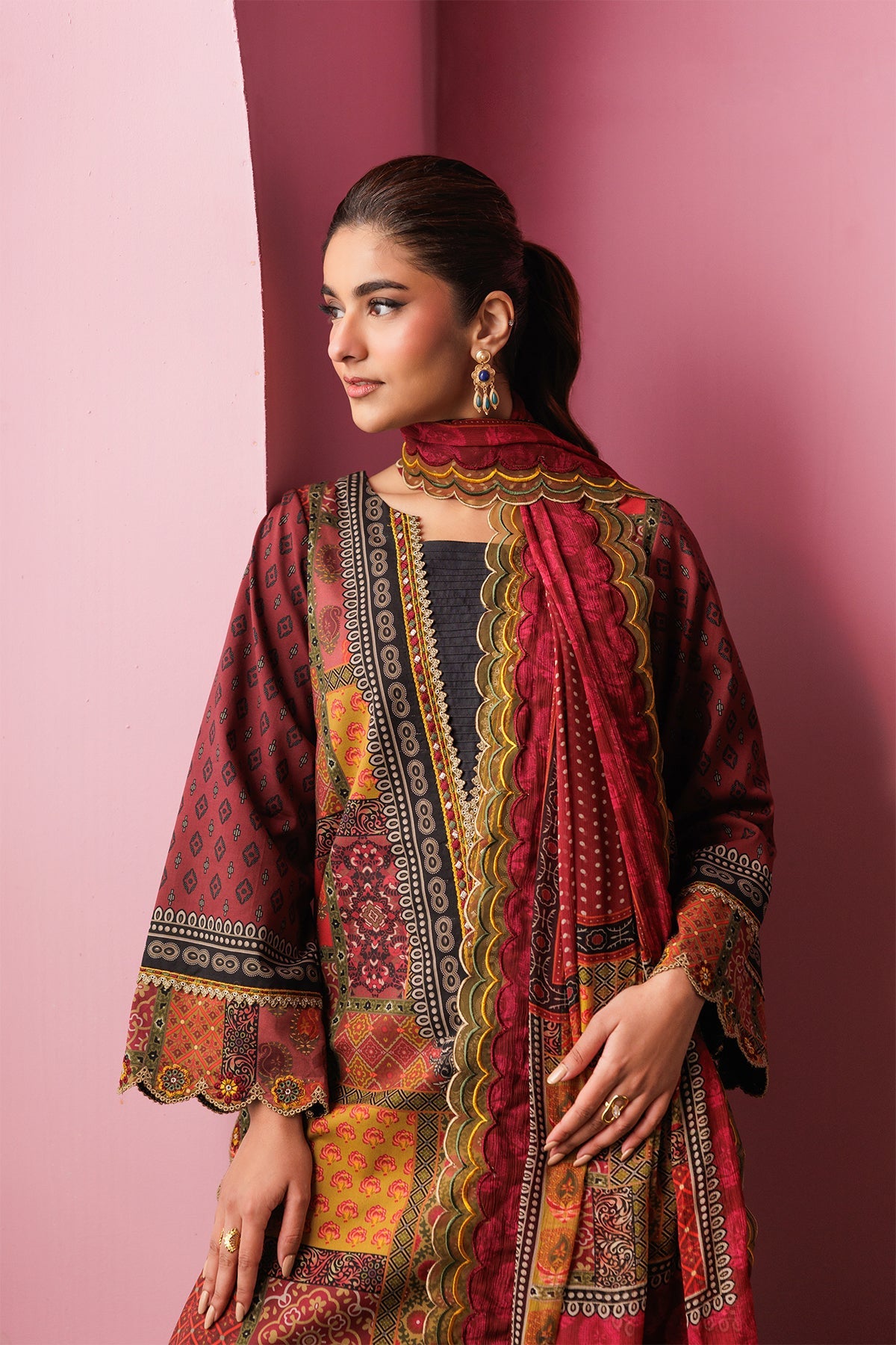 3-PC Unstitched Embroidered Lawn Collection CC6-16 | combination-vol-2-2026 | CHARIZMA