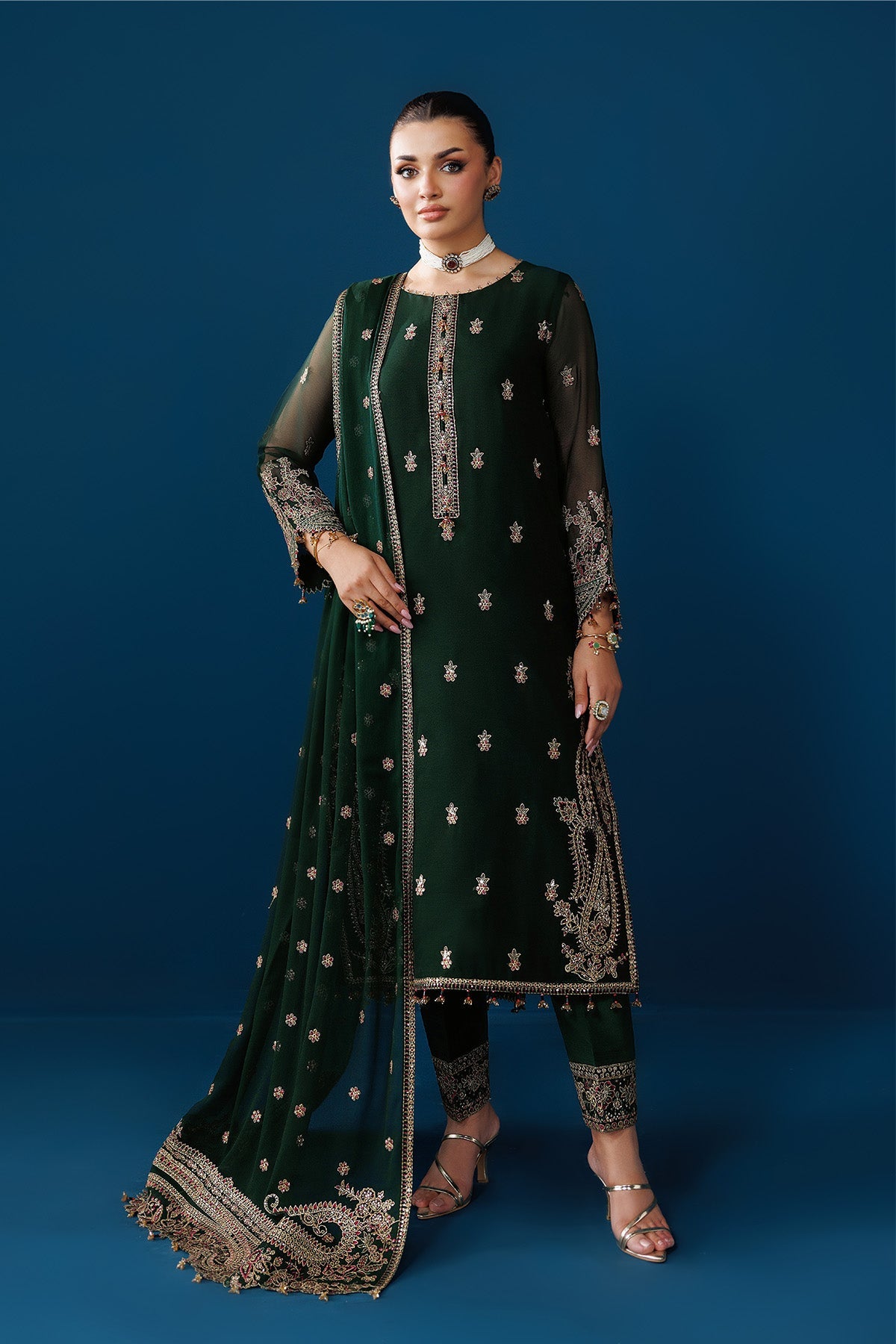 AF-DUA-3032-Regal Green | DUA Vol 5 | ALIZEH FASHION
