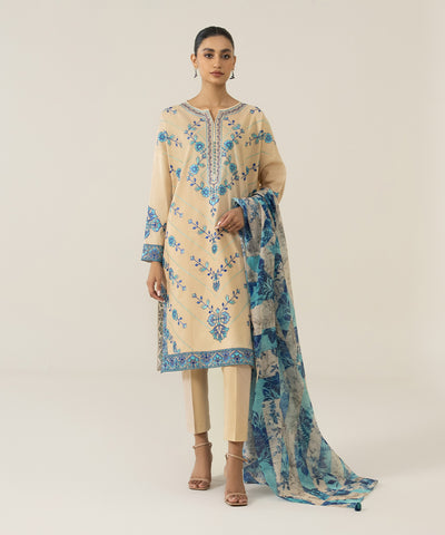 3 PIECE - EMBROIDERED TEXTURED LAWN SUIT | SIGNATURE LAWN VOL 4 | SAPPHIRE in UK USA UAE online kapraye.com