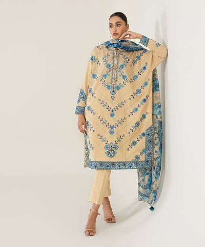 3 PIECE - EMBROIDERED TEXTURED LAWN SUIT | SIGNATURE LAWN VOL 4 | SAPPHIRE in UK USA UAE online kapraye.com