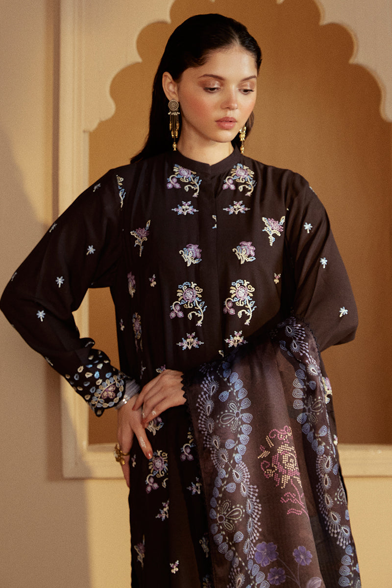 SHADOW GRACE-3 PC LINEN EMBROIDERED SUIT | WINTER COLLECTION-24 | CROSS STITCH