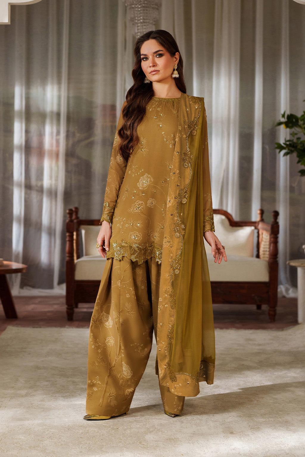 UE-545 Printed Raw Silk | Printed Formals | IZNIK