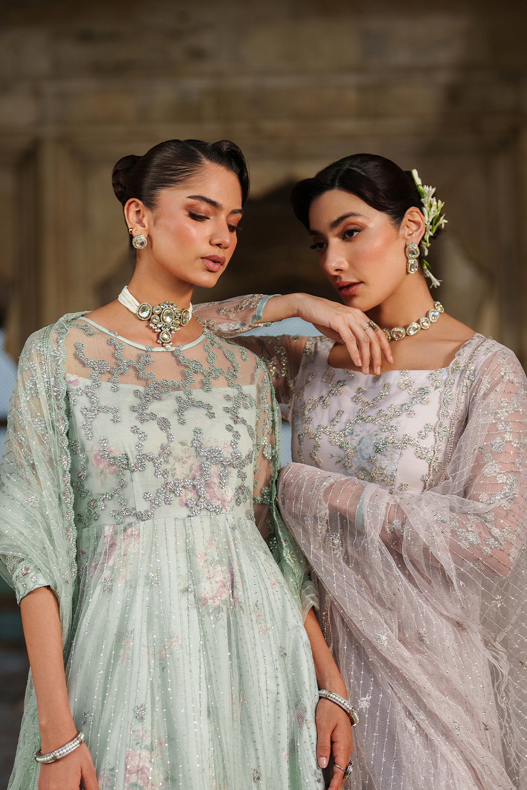 UE-553 Embroidered Net | Printed Formals | IZNIK