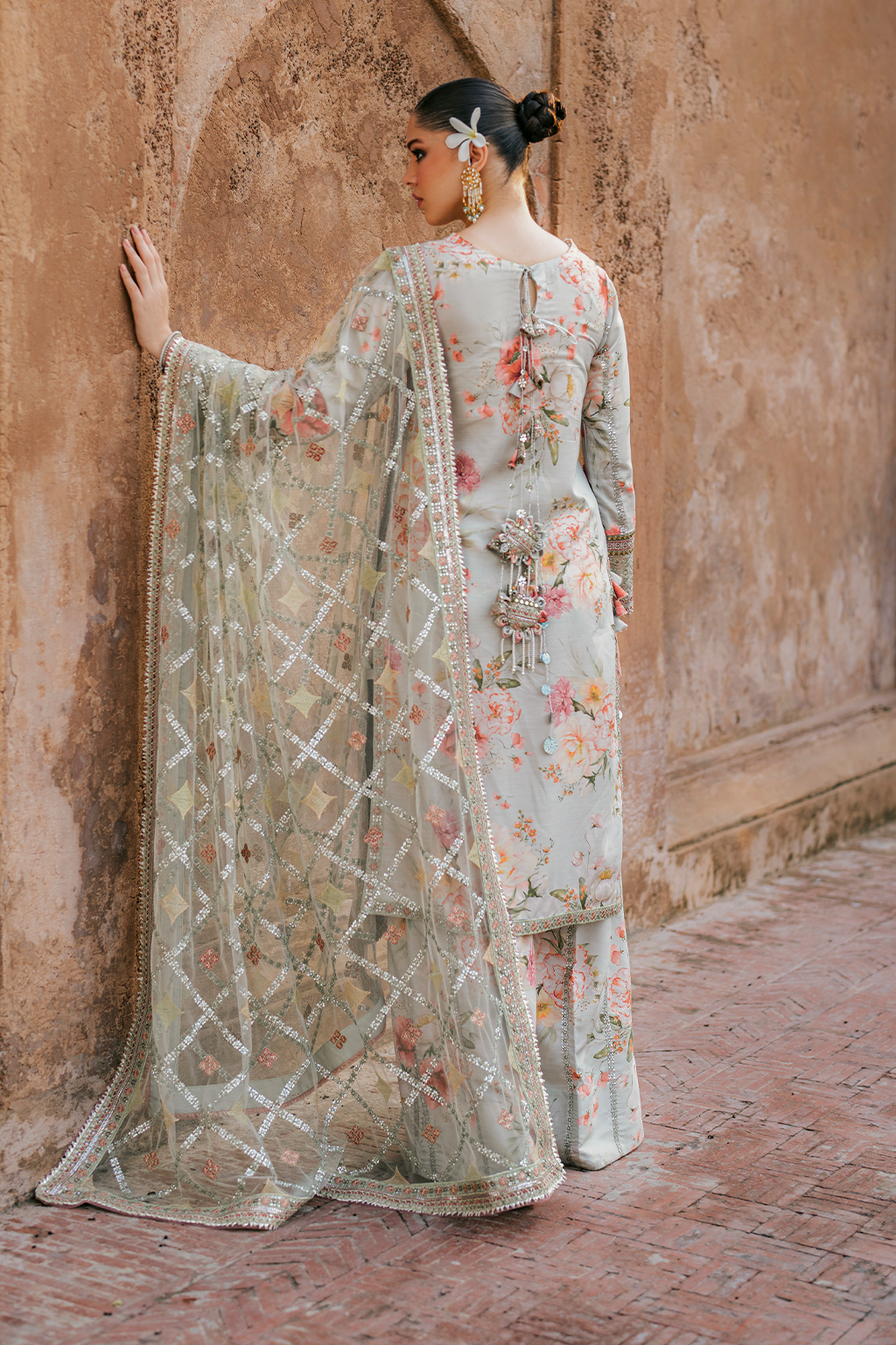 UE-311 Embroidered Raw Silk | Printed Formals | IZNIK