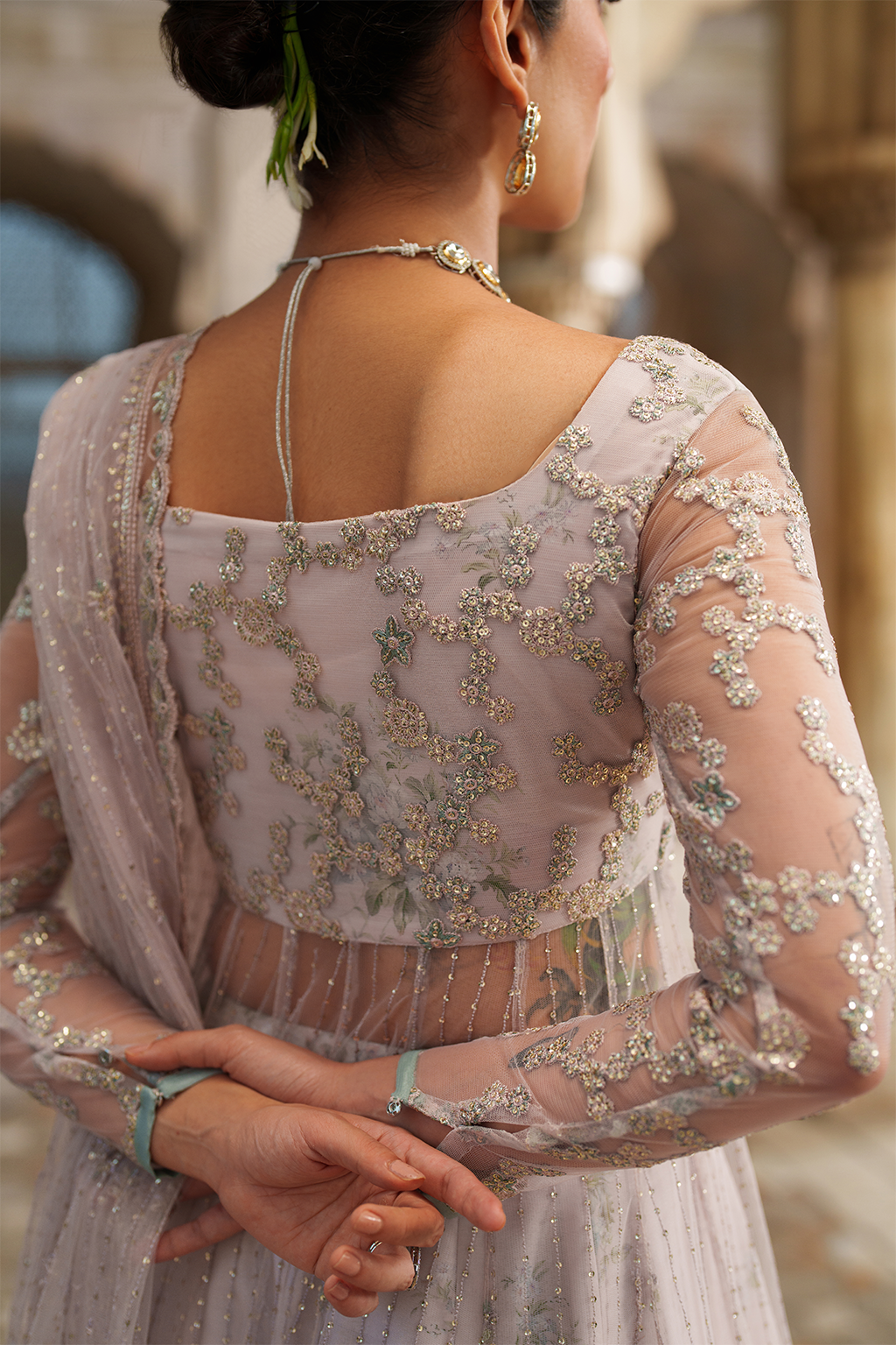 UE-552 Embroidered Net | Printed Formals | IZNIK