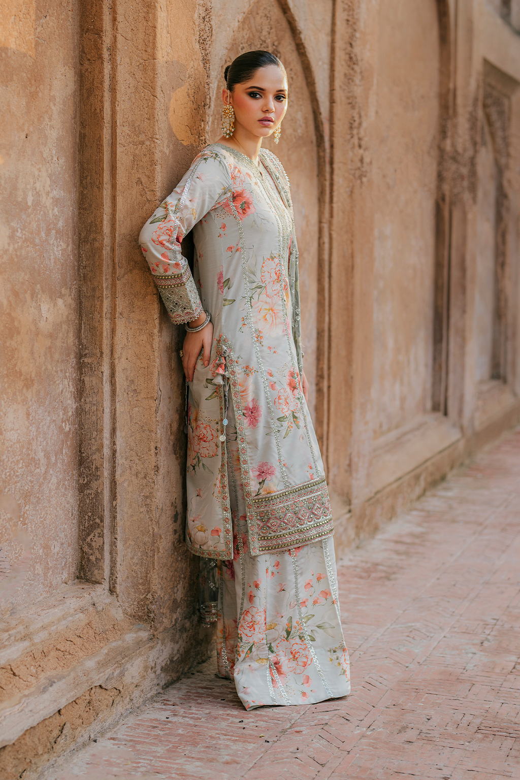 UE-311 Embroidered Raw Silk | Printed Formals | IZNIK