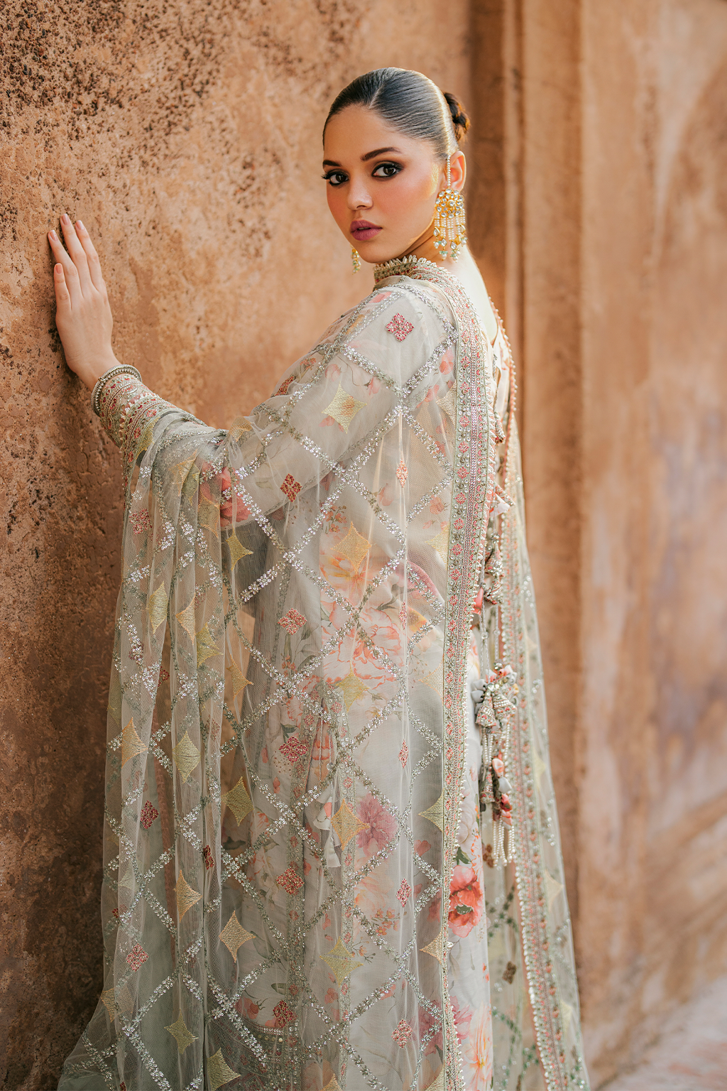 UE-311 Embroidered Raw Silk | Printed Formals | IZNIK