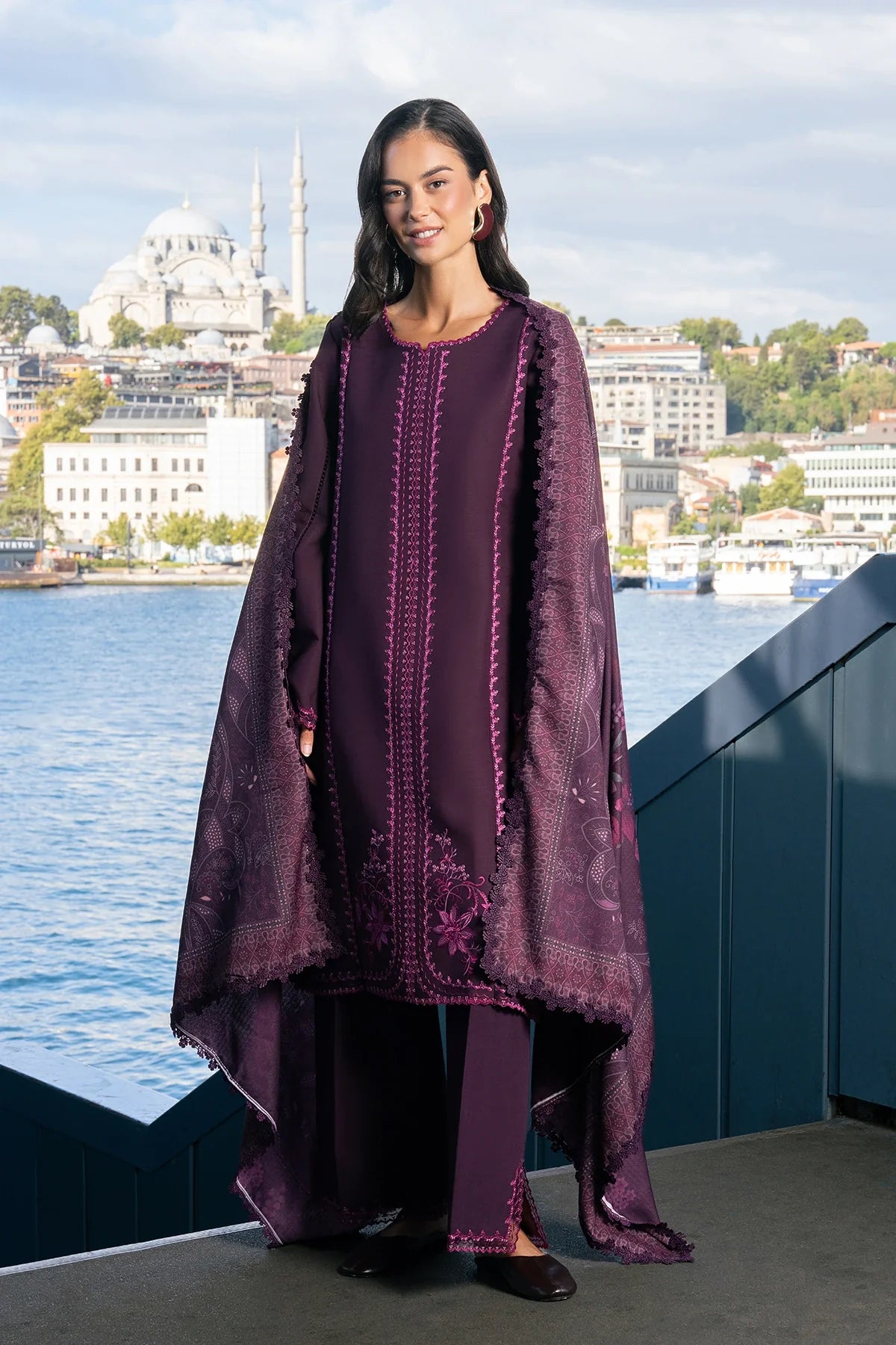Mauve | MEET ME IN ISTANBUL | Rang Rasiya Free Shipping to UK/USA/UAE Kapraye
