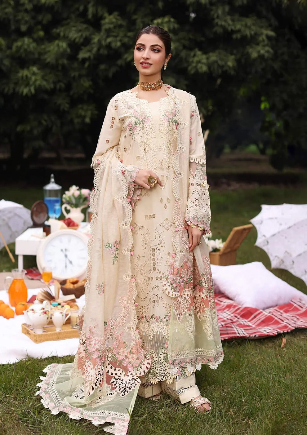 KFL-07 SHIREEN | FESTIVE LAWN 2024 | KAHF PREMIUM in UK USA UAE online kapraye.com