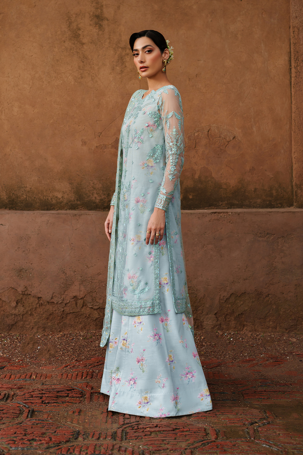 UE-535 Embroidered Net | Printed Formals | IZNIK