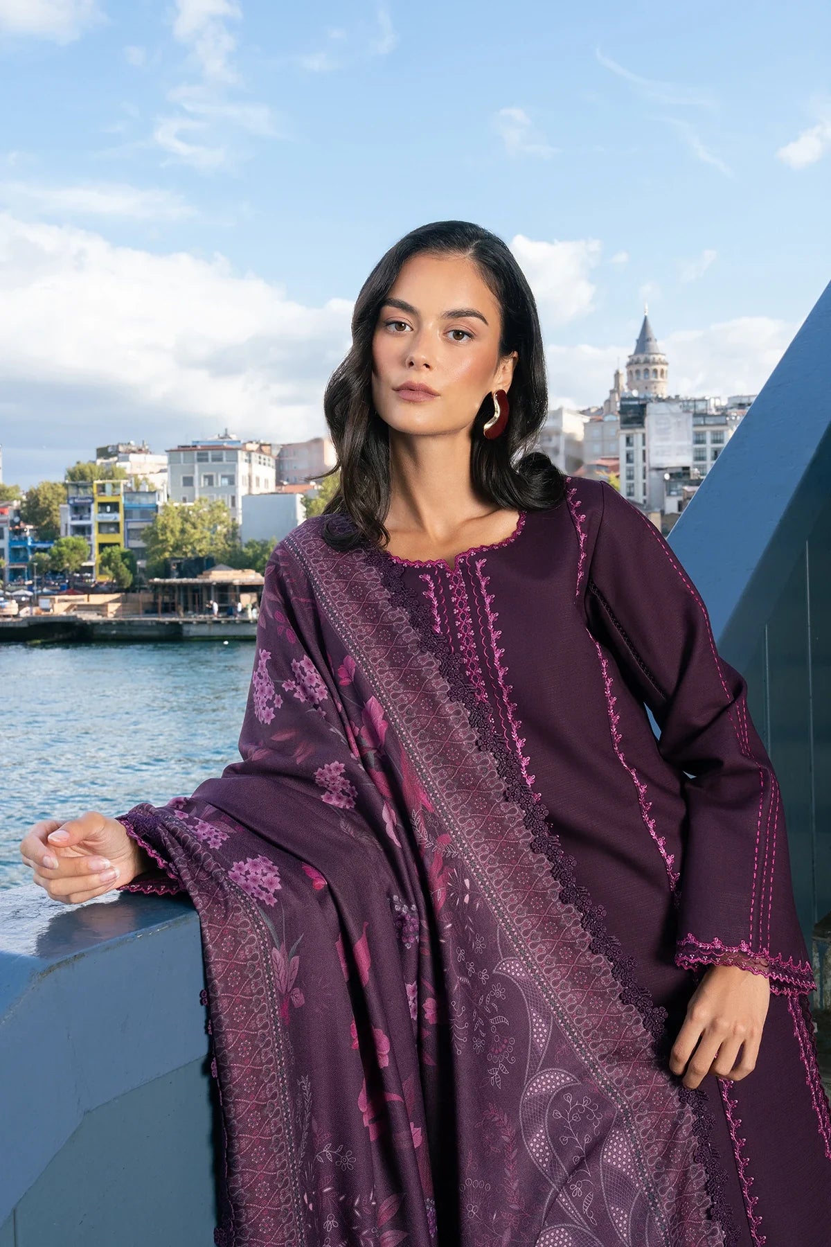Mauve | MEET ME IN ISTANBUL | Rang Rasiya Free Shipping to UK/USA/UAE Kapraye
