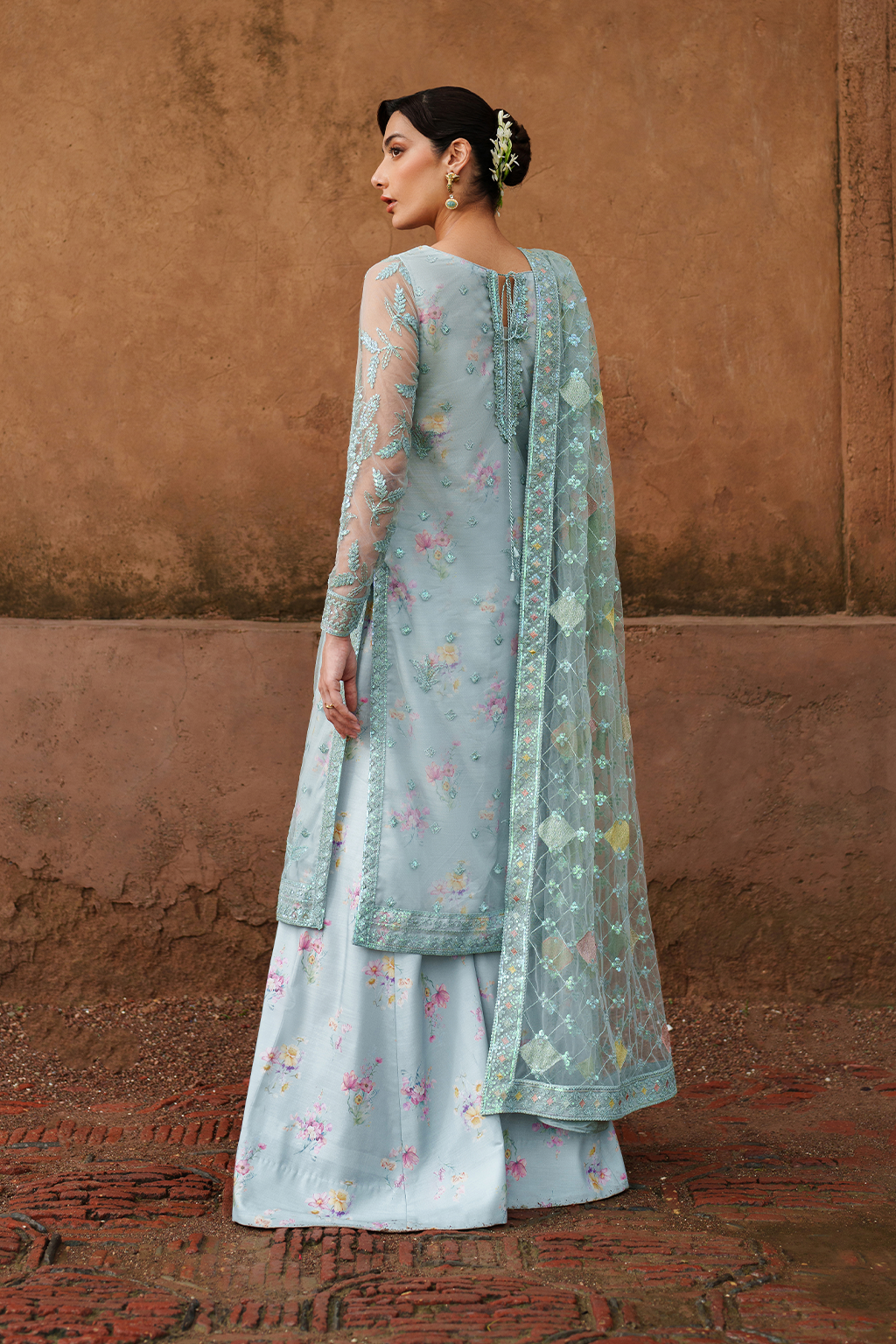 UE-535 Embroidered Net | Printed Formals | IZNIK