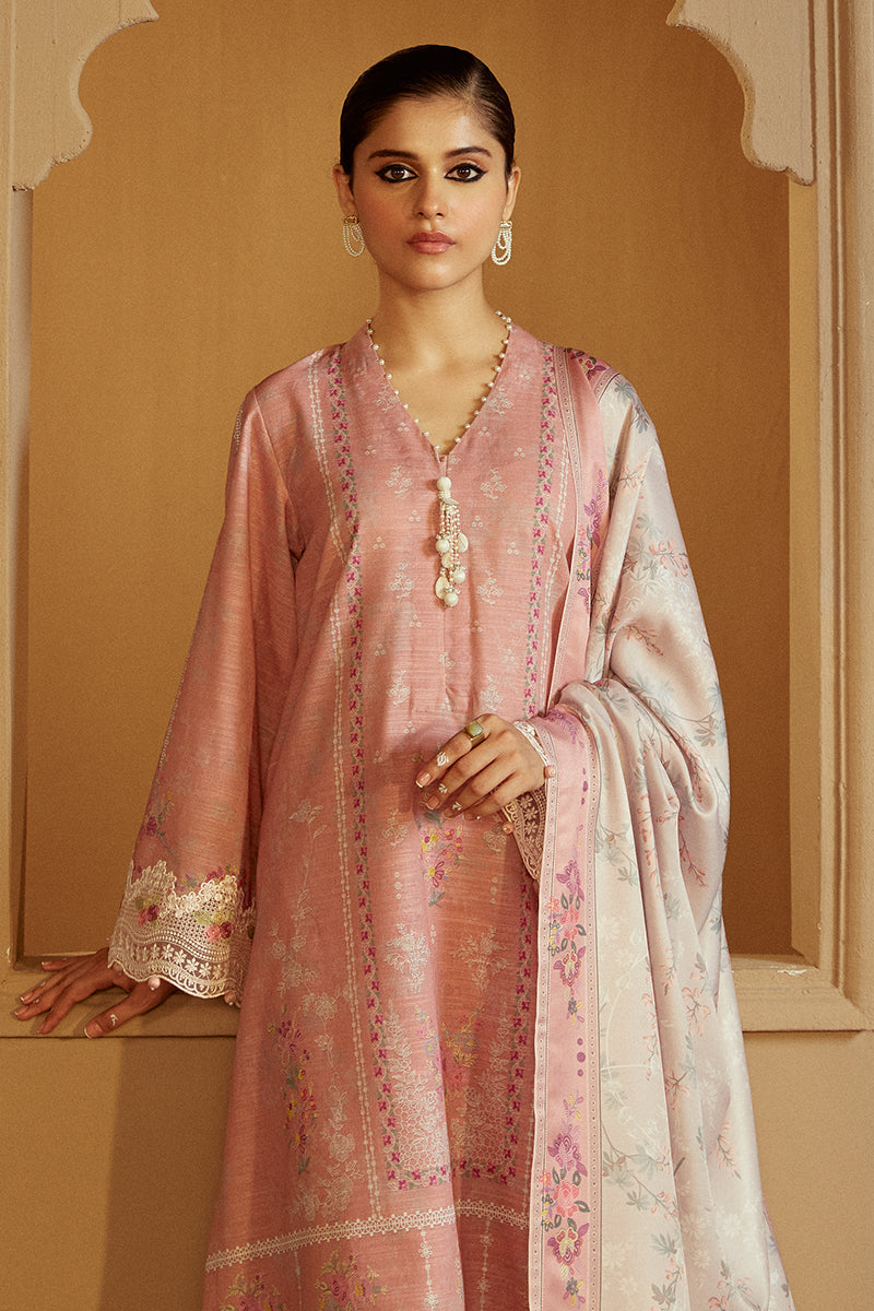 ROSY DEW-3 PC KHADDAR EMBROIDERED SUIT | WINTER COLLECTION-24 | CROSS STITCH