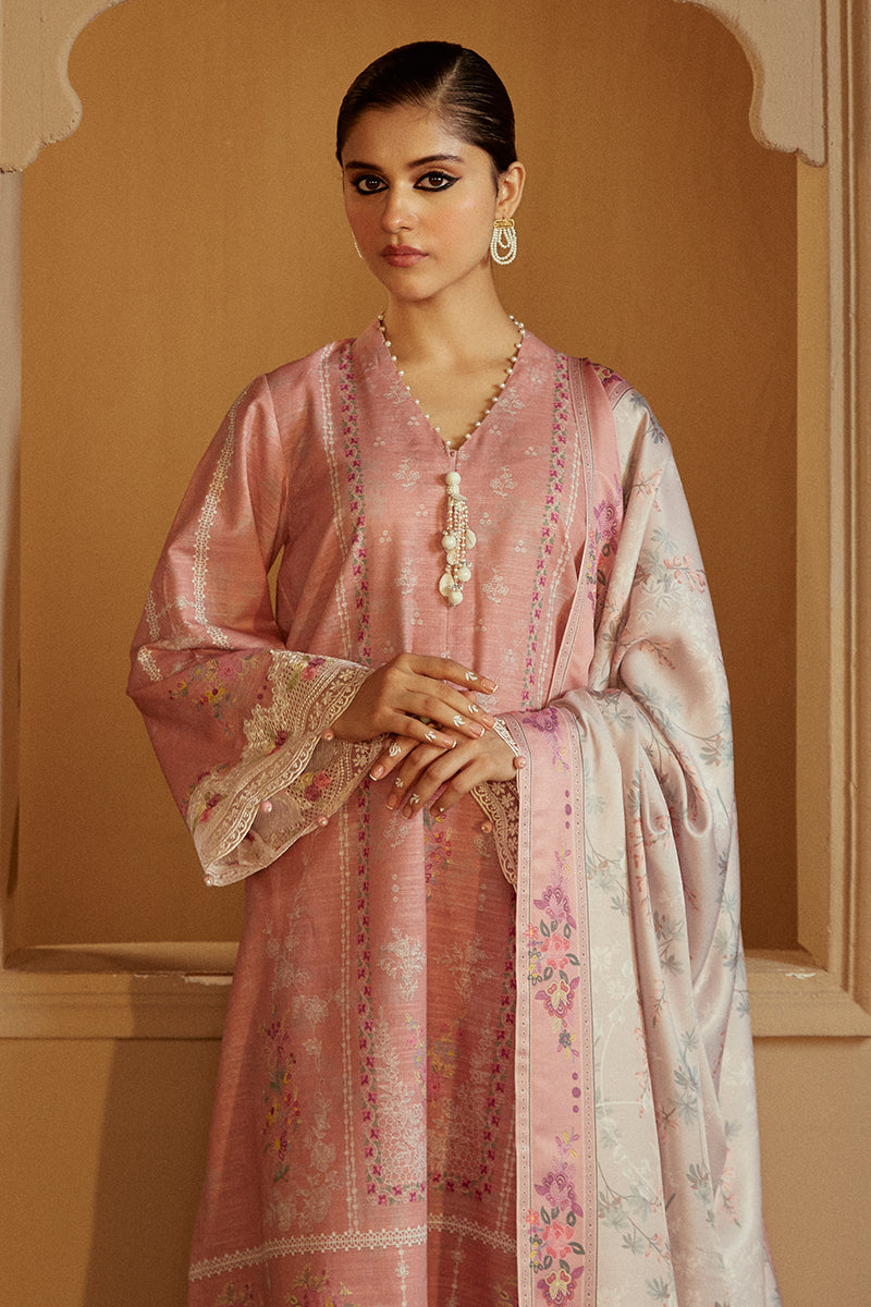 ROSY DEW-3 PC KHADDAR EMBROIDERED SUIT | WINTER COLLECTION-24 | CROSS STITCH