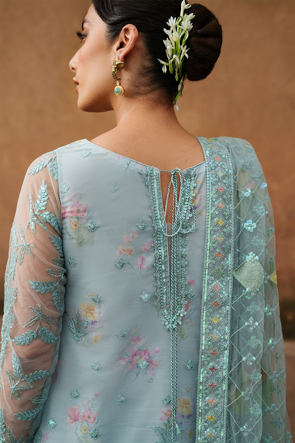 UE-535 Embroidered Net | Printed Formals | IZNIK
