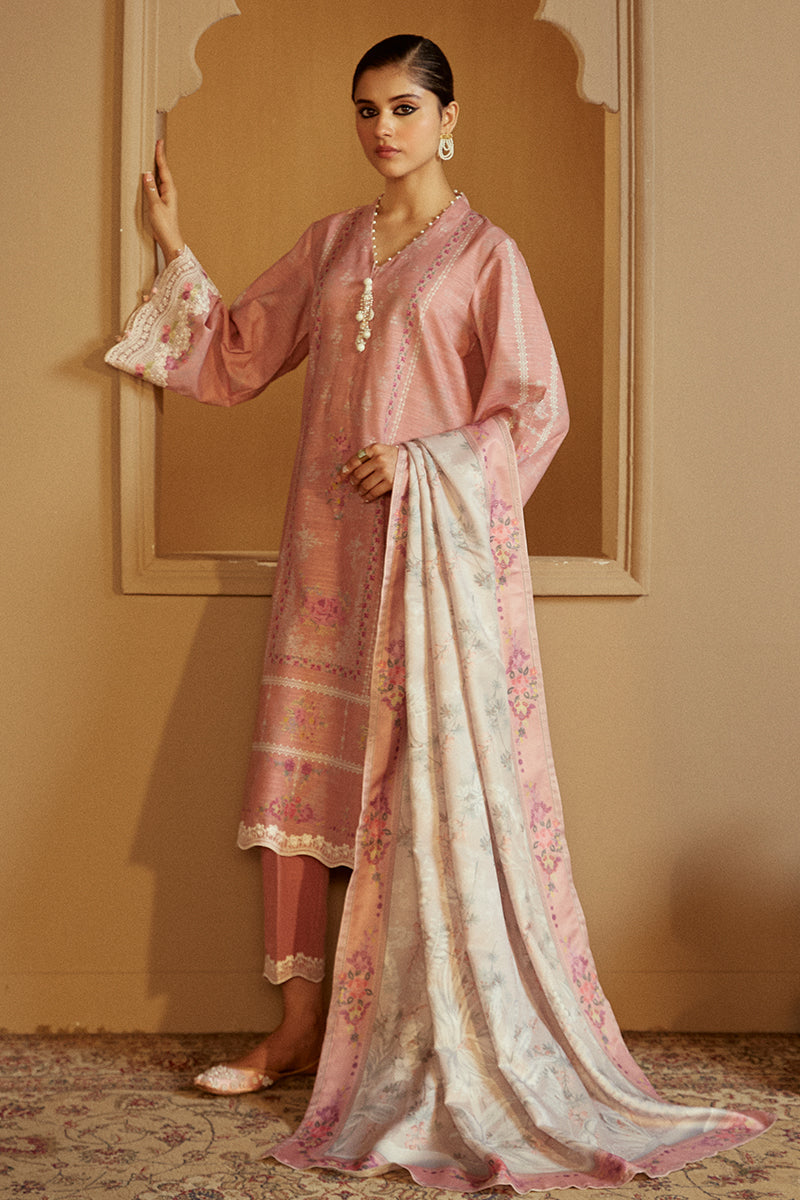 ROSY DEW-3 PC KHADDAR EMBROIDERED SUIT | WINTER COLLECTION-24 | CROSS STITCH