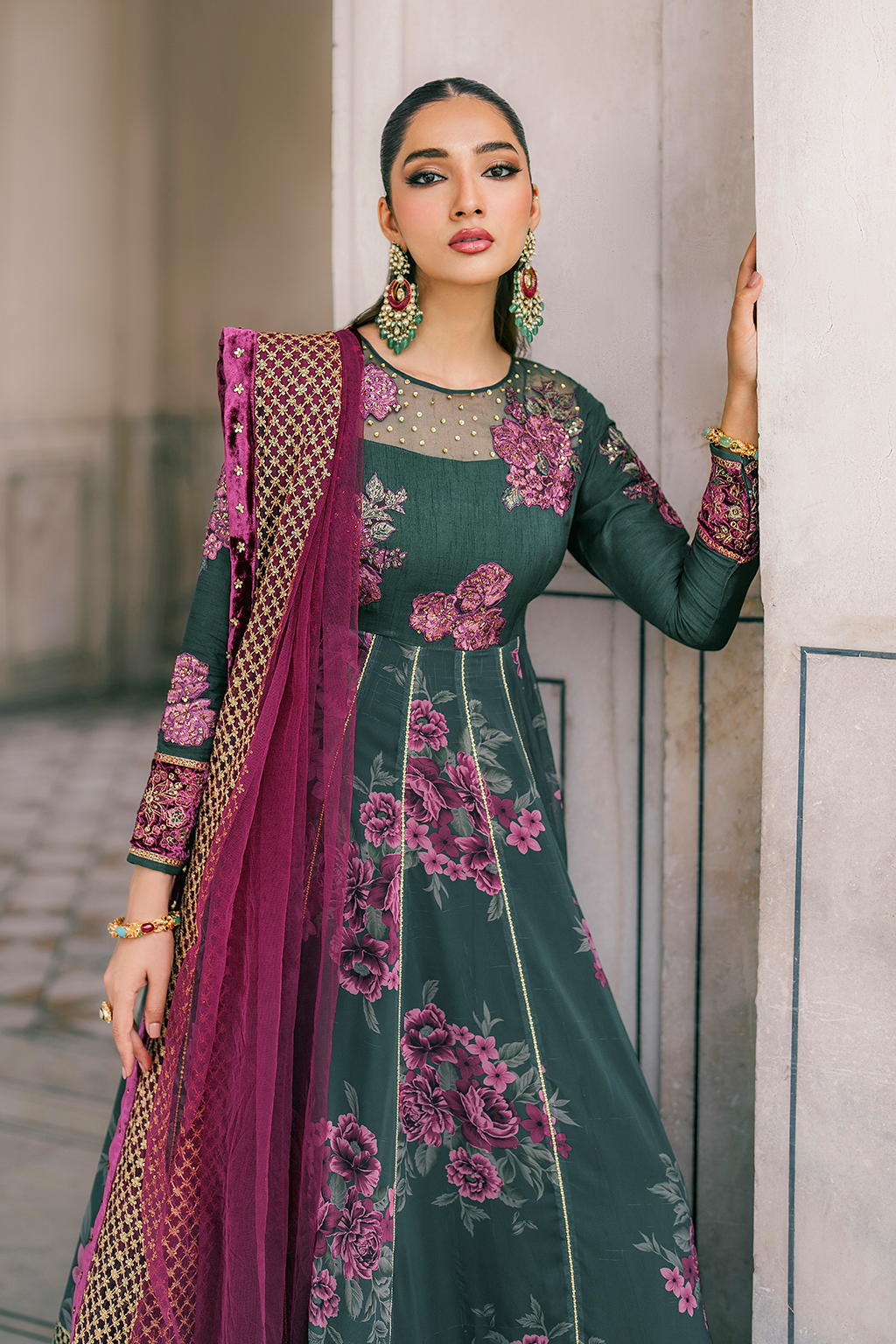 UE-319 Printed Chiffon | Printed Formals | IZNIK