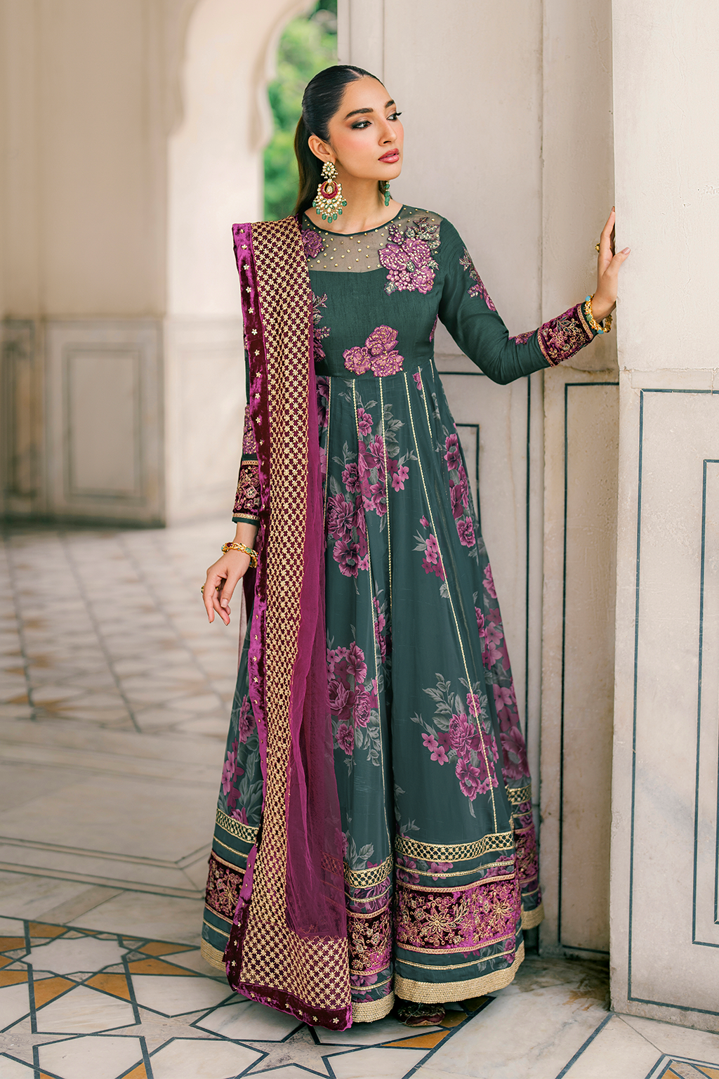 UE-319 Printed Chiffon | Printed Formals | IZNIK