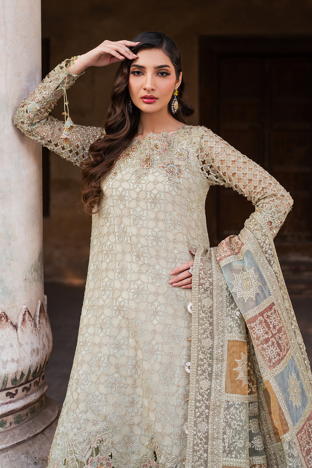 ILC-02 EMBROIDED CHIFFON | NOOR ANGAN SEMI FORMALS | IZNIK
