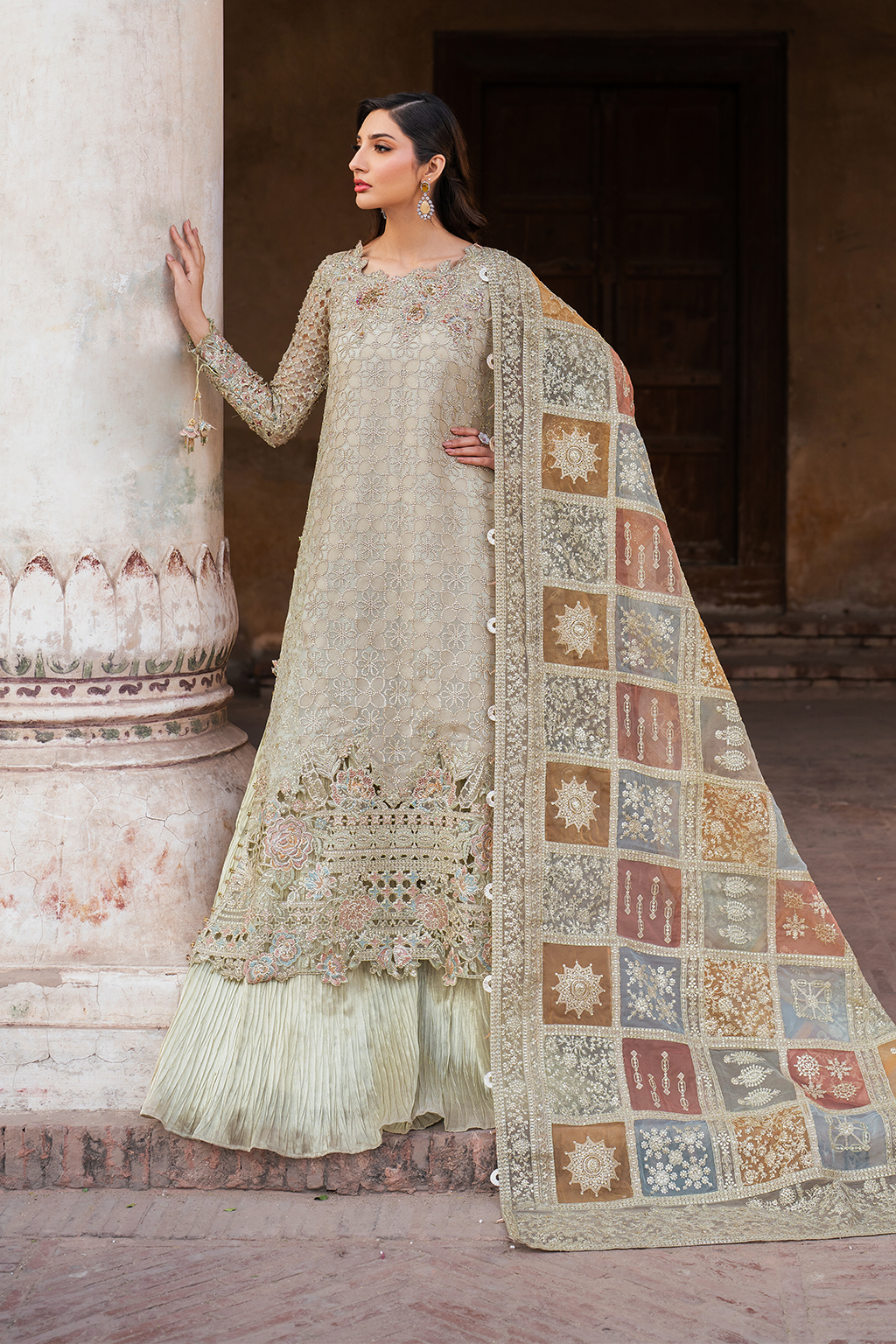 ILC-02 EMBROIDED CHIFFON | NOOR ANGAN SEMI FORMALS | IZNIK
