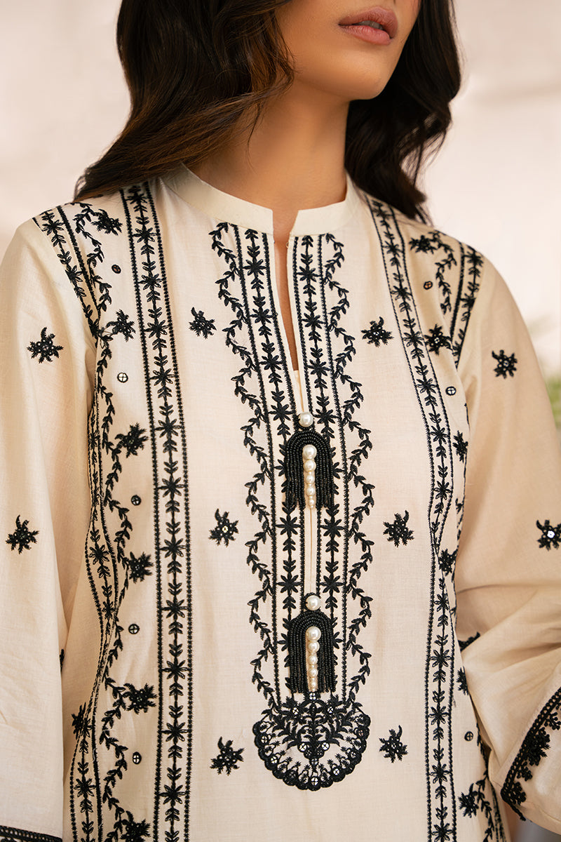 IVORY NOIR | EMB LAWN MAHIRI-24 | CROSS STITCH