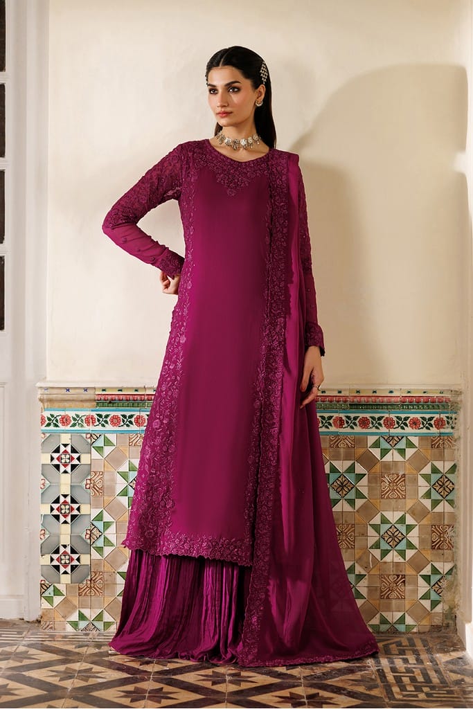 CC-93 Embroidered Chiffon | NOOR ANGAN SEMI FORMALS | IZNIK