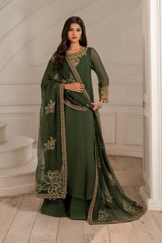 UE-416 EMBROIDED CHIFFON | NOOR ANGAN SEMI FORMALS | IZNIK