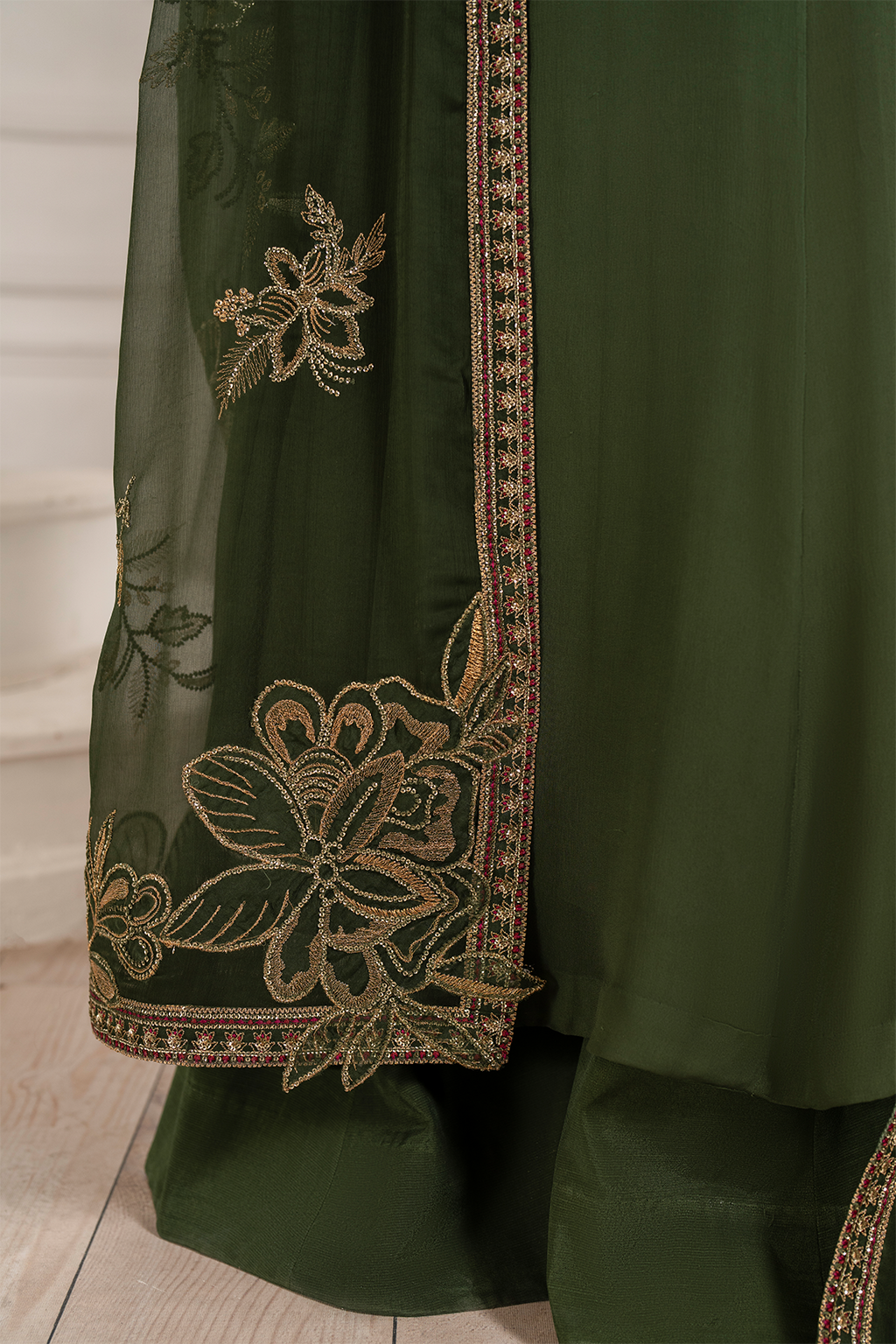 UE-416 EMBROIDED CHIFFON | NOOR ANGAN SEMI FORMALS | IZNIK
