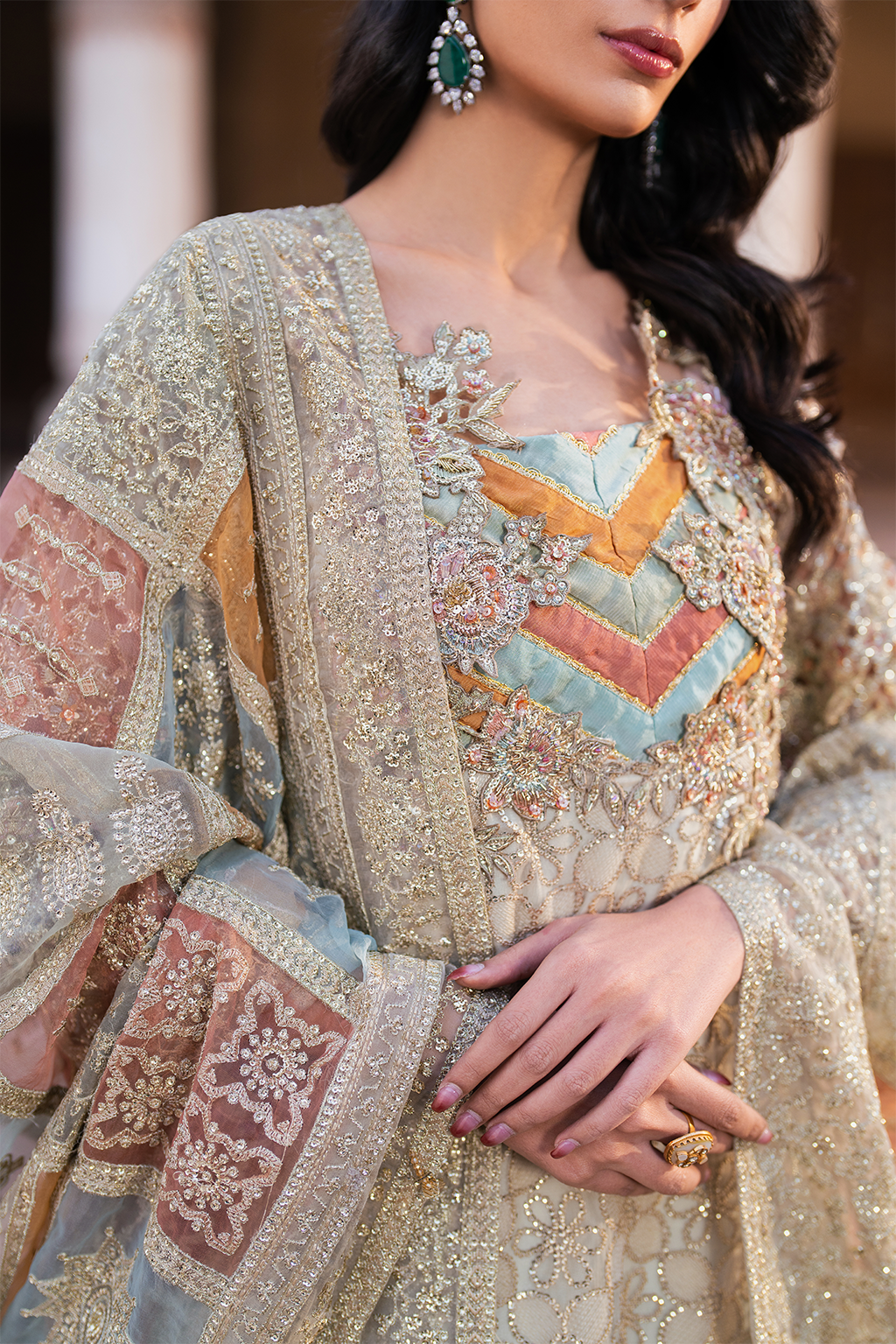 ILC-02 EMBROIDED CHIFFON | NOOR ANGAN SEMI FORMALS | IZNIK