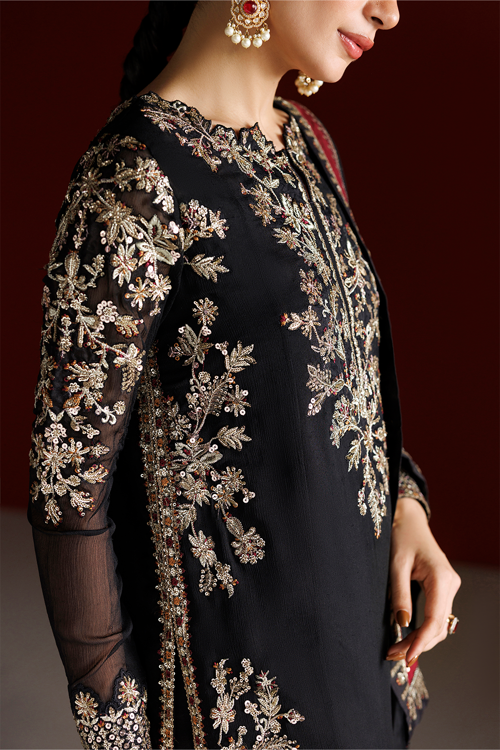 CC-107 Embroidered Chiffon | SEMI FORMALS VOL 1 | IZNIK in UK USA UAE online kapraye.com