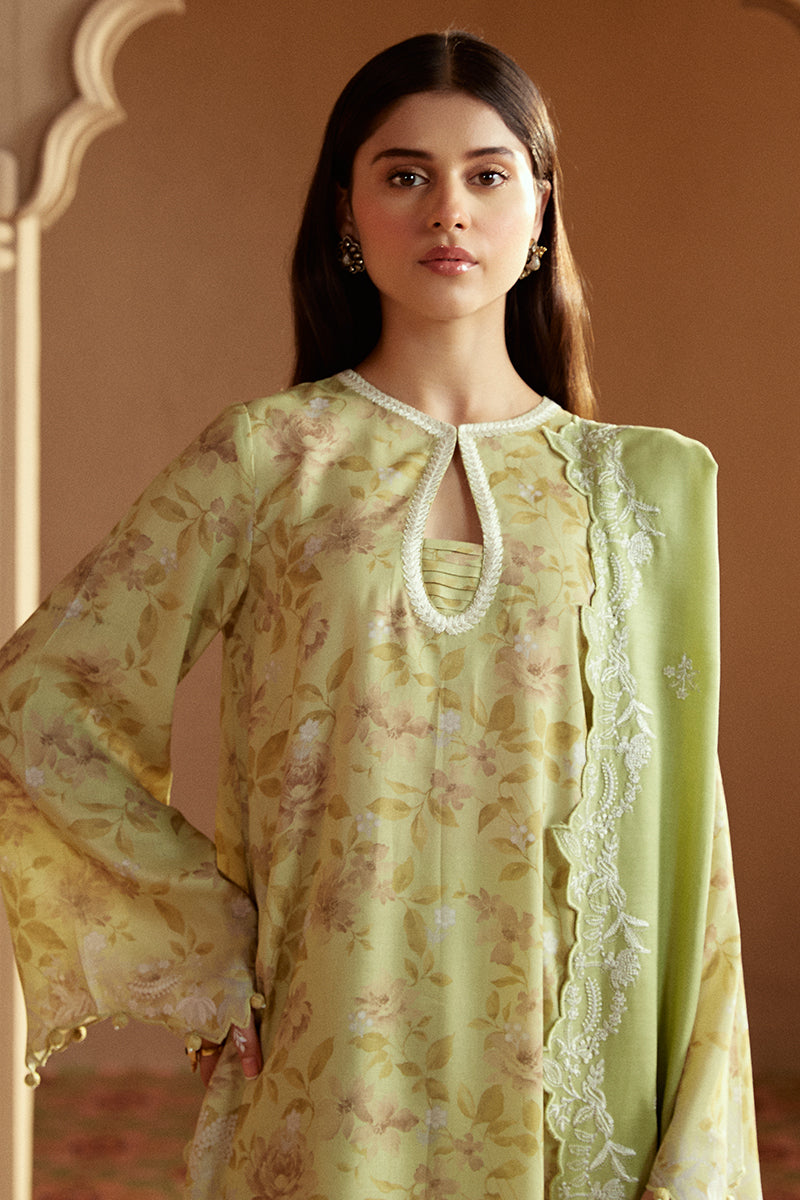 FLORAL CHARM-3 PC LINEN EMBROIDERED SUIT | WINTER COLLECTION-24 | CROSS STITCH