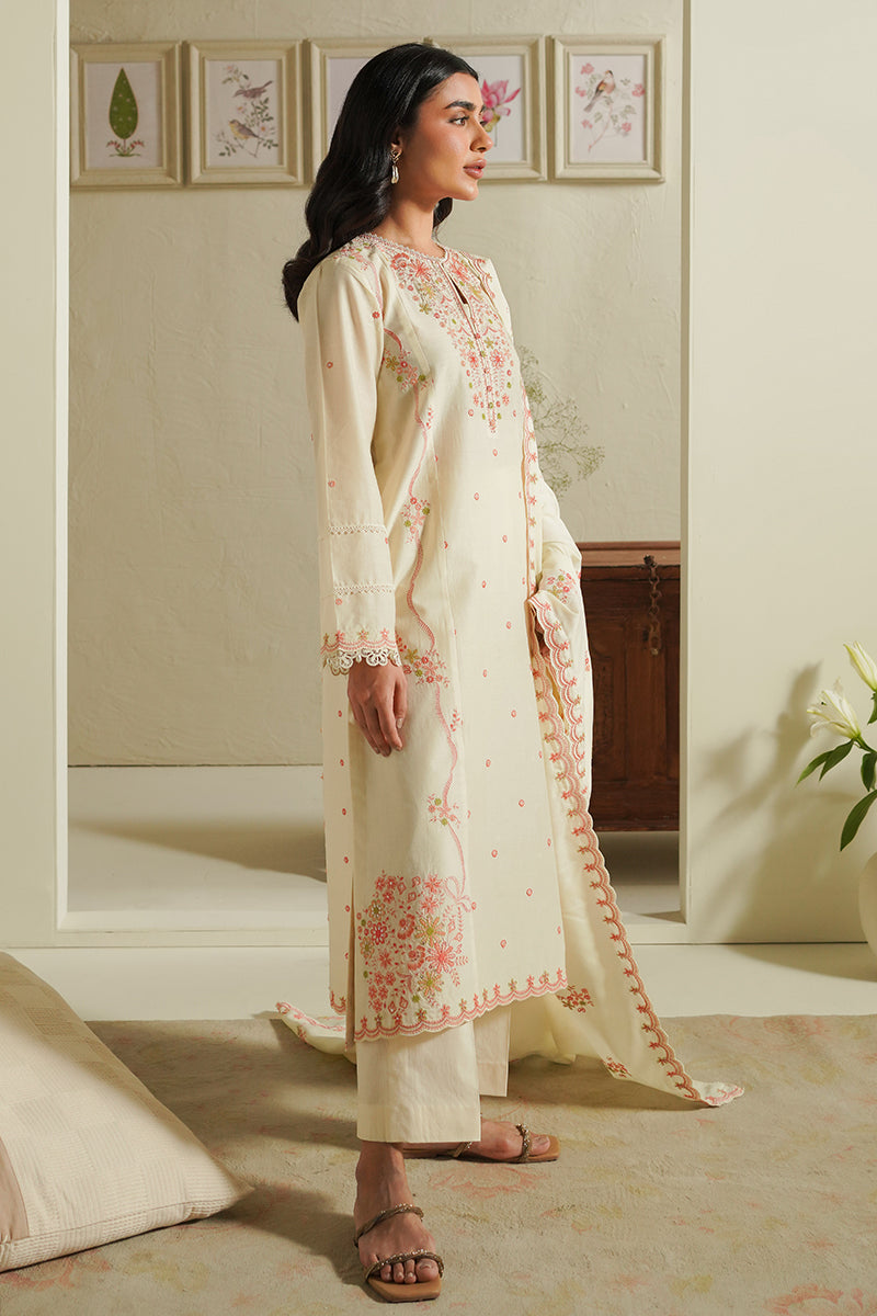 IVORY BLOSSOM | EMB LAWN MAHIRI-24 | CROSS STITCH