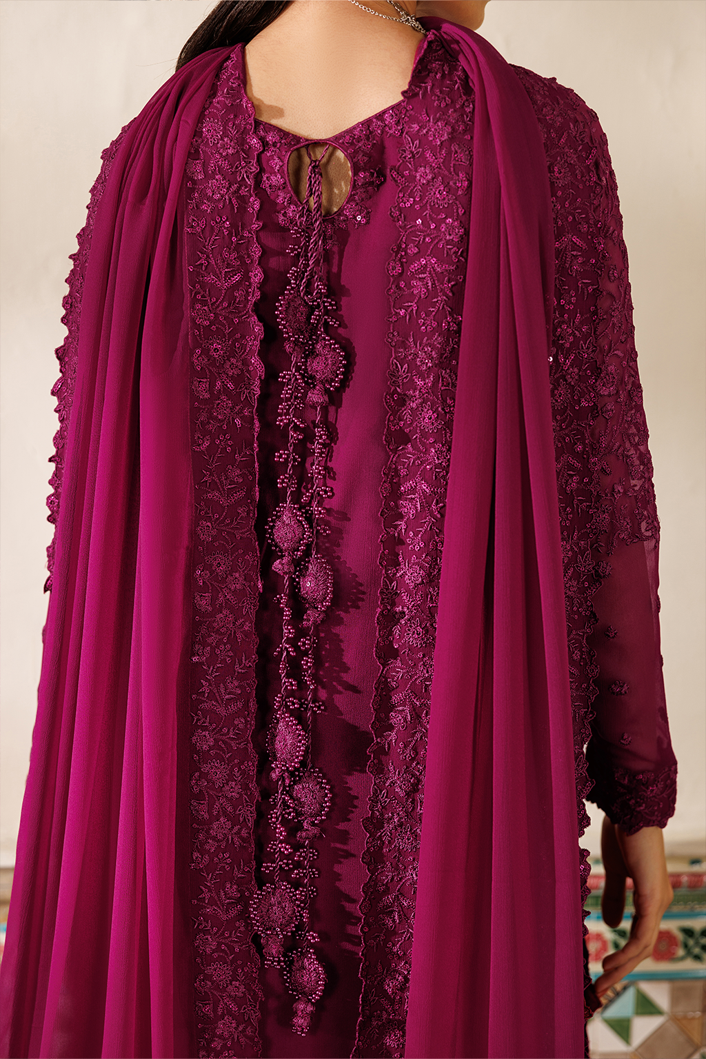 CC-93 Embroidered Chiffon | NOOR ANGAN SEMI FORMALS | IZNIK