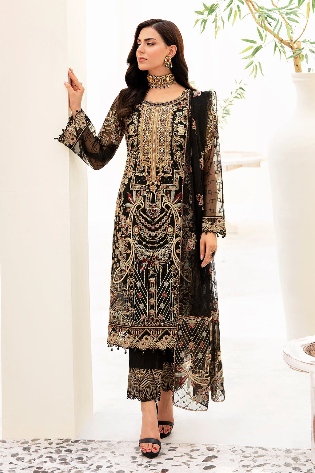 M-906 | MINHAL COLLECTION | RAMSHA in UK USA UAE online kapraye.com