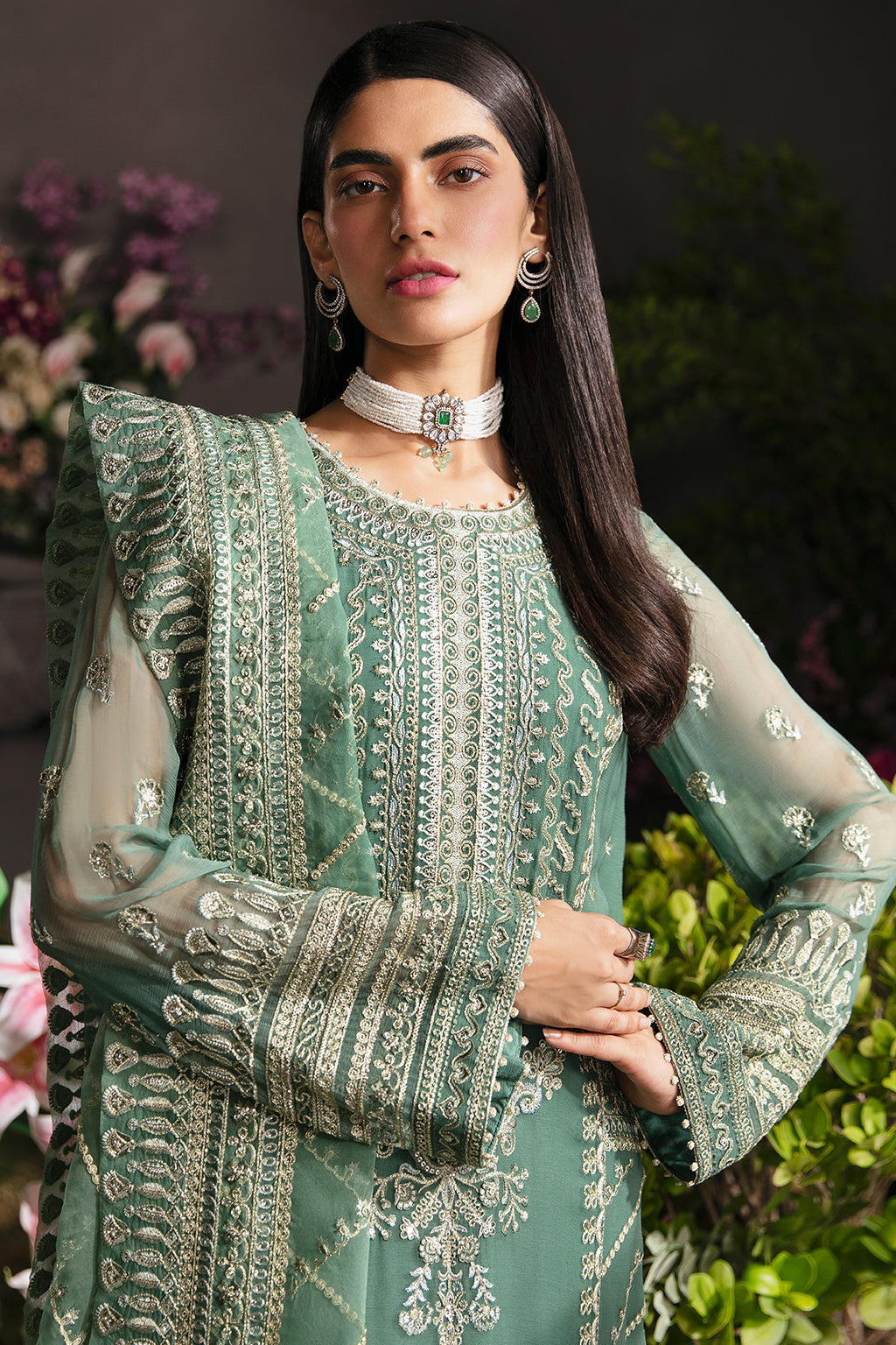 SEA MIST || LA FUCHSIA LUXURY FORMALS'23 || AFROZEH in UK USA UAE online kapraye.com