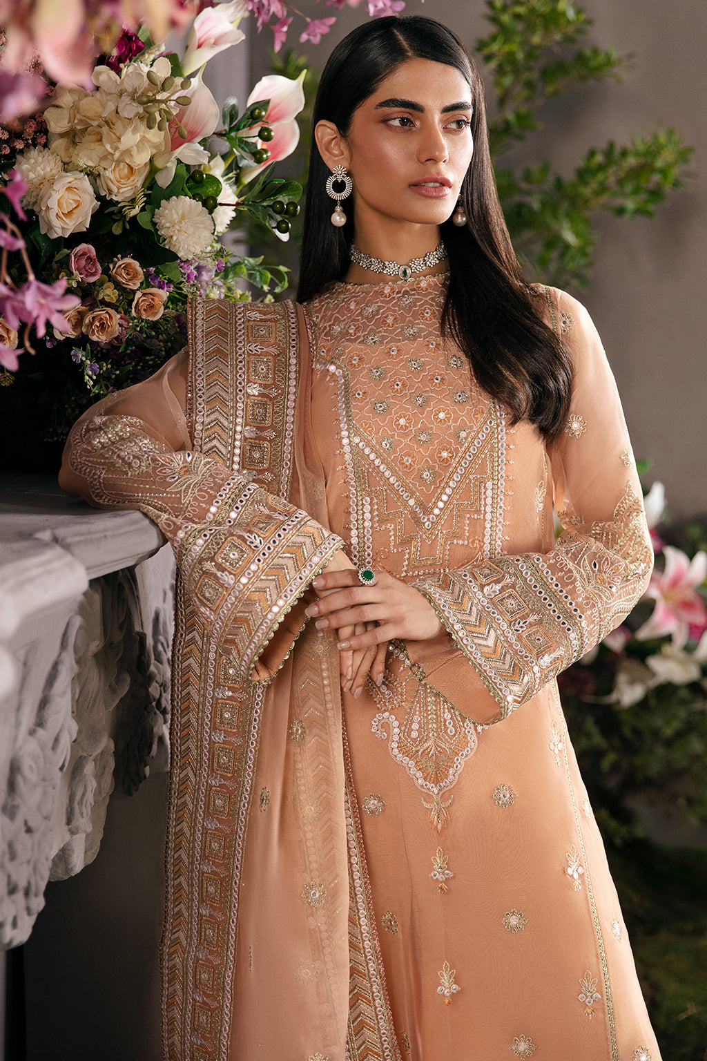 SUNSET BLUSH || LA FUCHSIA LUXURY FORMALS'23 || AFROZEH in UK USA UAE online kapraye.com