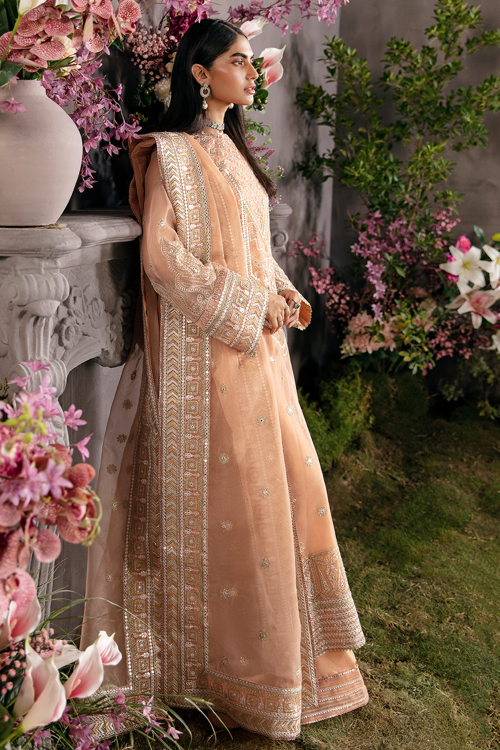 SUNSET BLUSH || LA FUCHSIA LUXURY FORMALS'23 || AFROZEH in UK USA UAE online kapraye.com