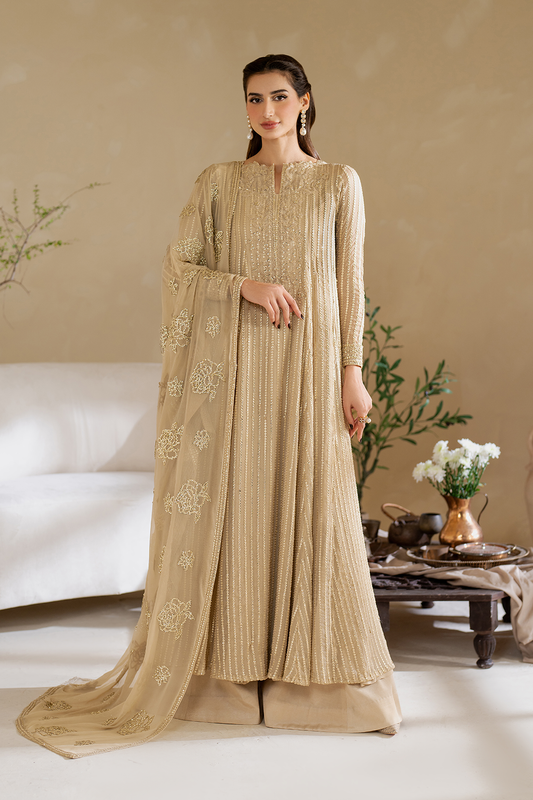 CC-58EMBROIDED CHIFFON | NOOR ANGAN SEMI FORMALS | IZNIK in UK USA UAE online kapraye.com